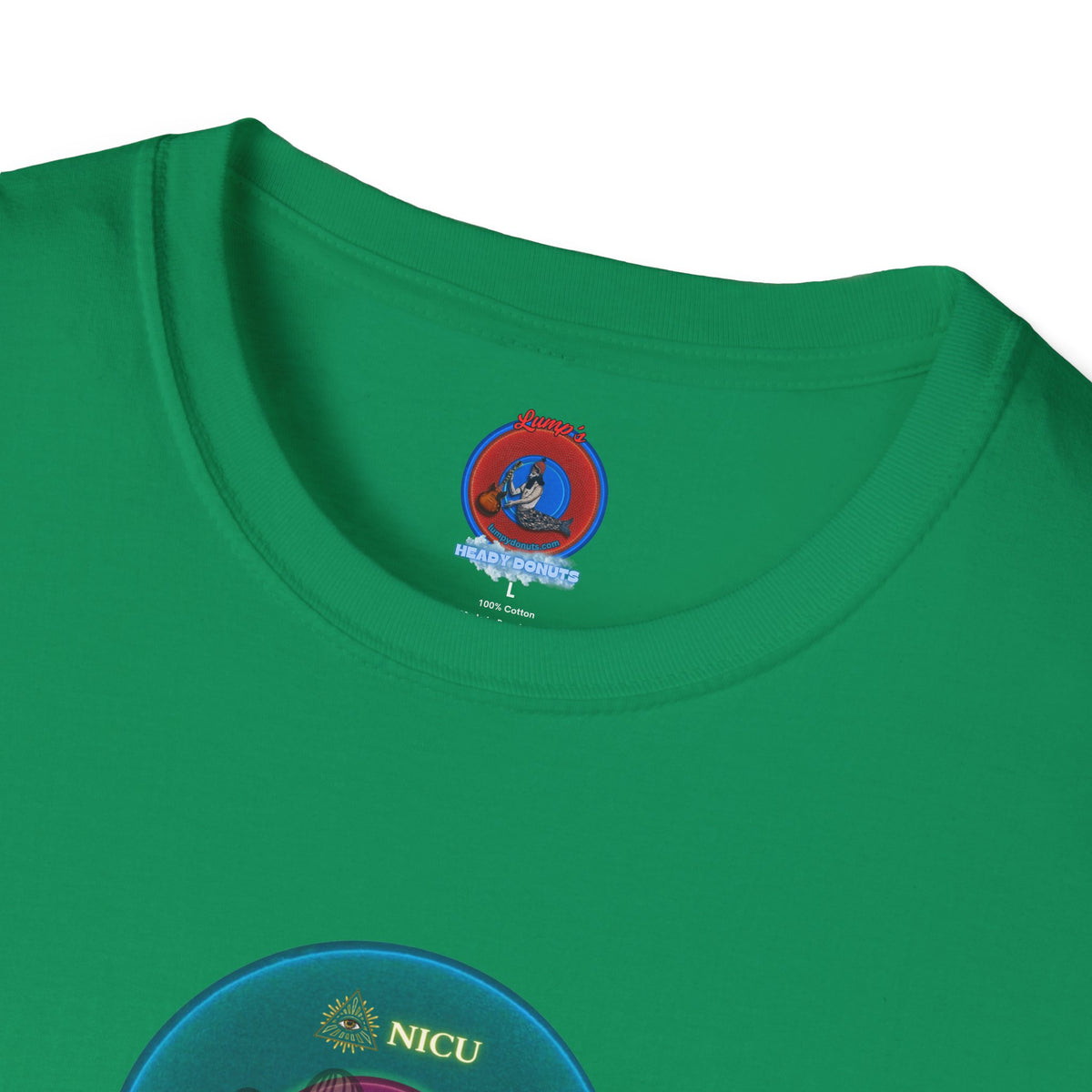 Classic Donut Tee - Unisex Soft-Style - "Masonic Donut of Rites" - series 1.0  - vivid dark teal donut