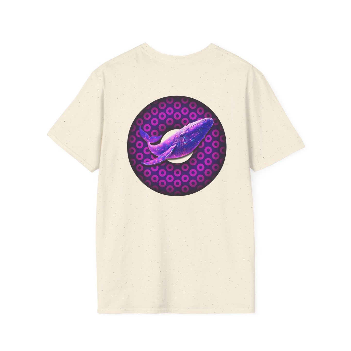 Classic Donut Tee - Unisex Soft-Style - "A Purple Humpback Whale of a Good Time" - variant 1 - purple paradoxical donut