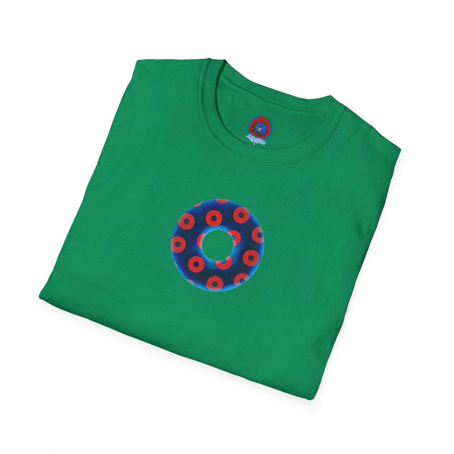 Plain Donuts/Unisex Soft-Style - "Plain Blimpy Paradoxical Donuts" - royal blue/bright red donuts