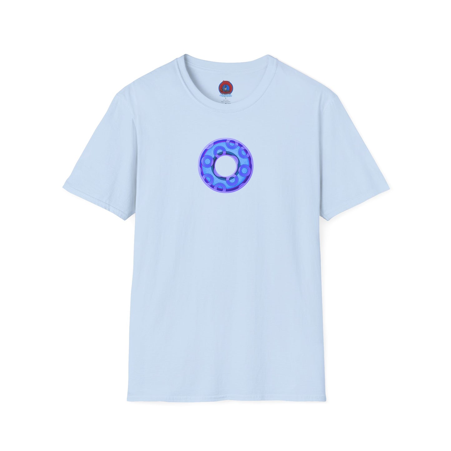 Plain Donuts/Unisex Soft-Style - "Plain Rustic Paradoxical Donuts" - light blue/purple donuts