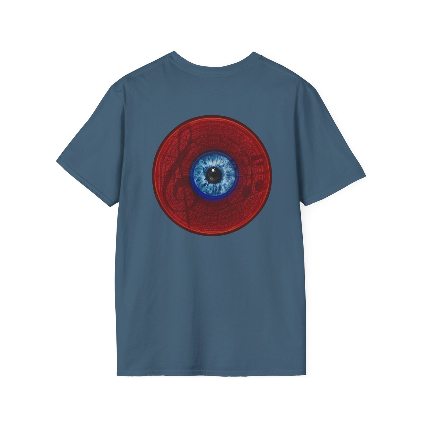 Classic Donut Tee - Unisex Soft-Style - "Peering through Your Opacity" - series 1.0 - red donut w/eye