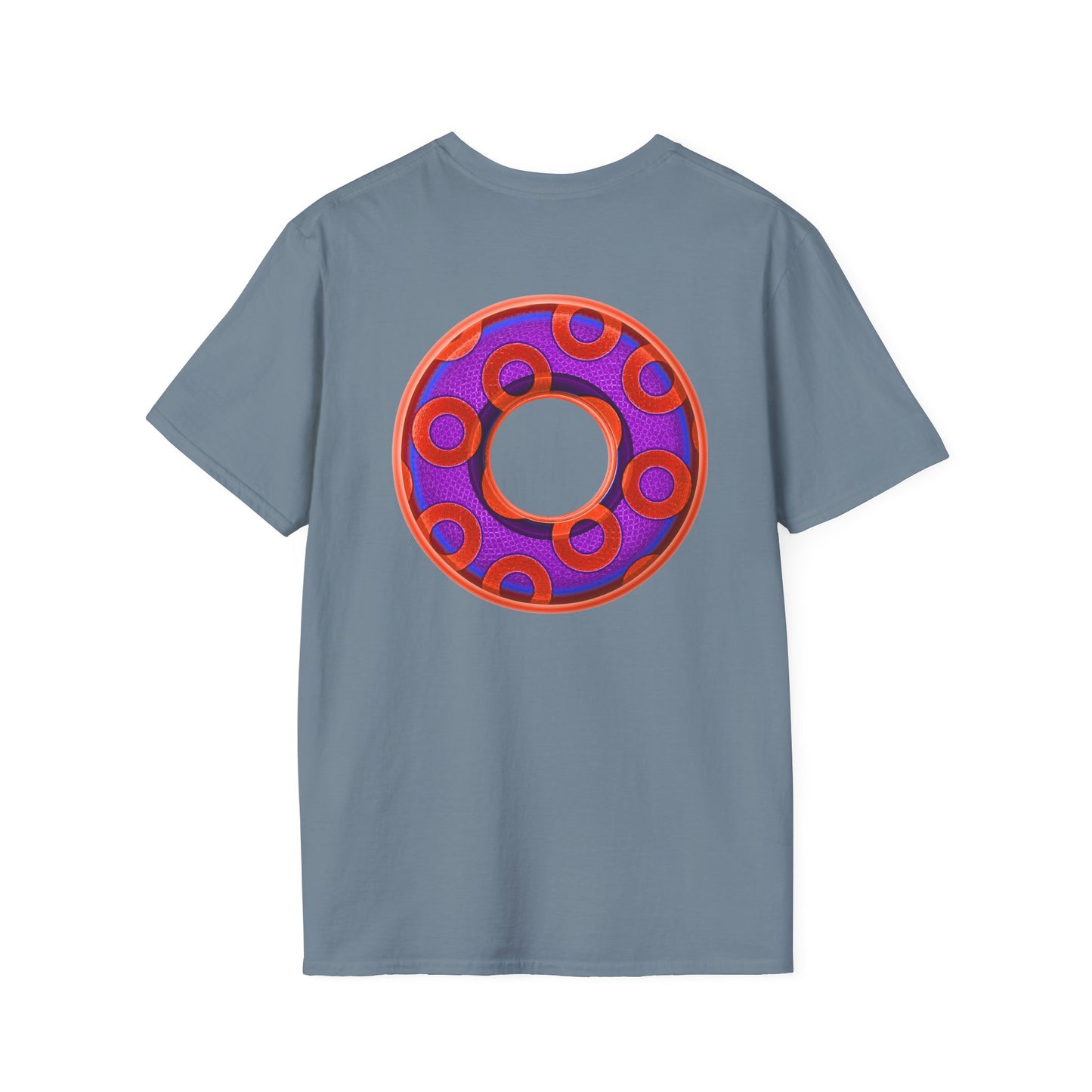 Plain Donuts/Unisex Soft-Style - "Plain Rustic Paradoxical Donuts" - purple/red donuts