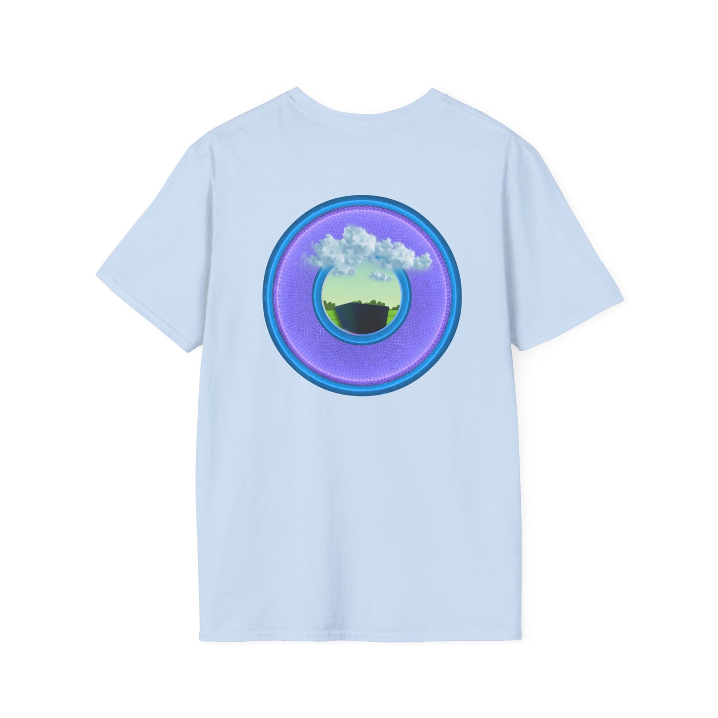 Classic Donut Tee - Unisex Soft-Style - "Got Rhombus?" - series 1.0  - variant 4 - purple/blue donut