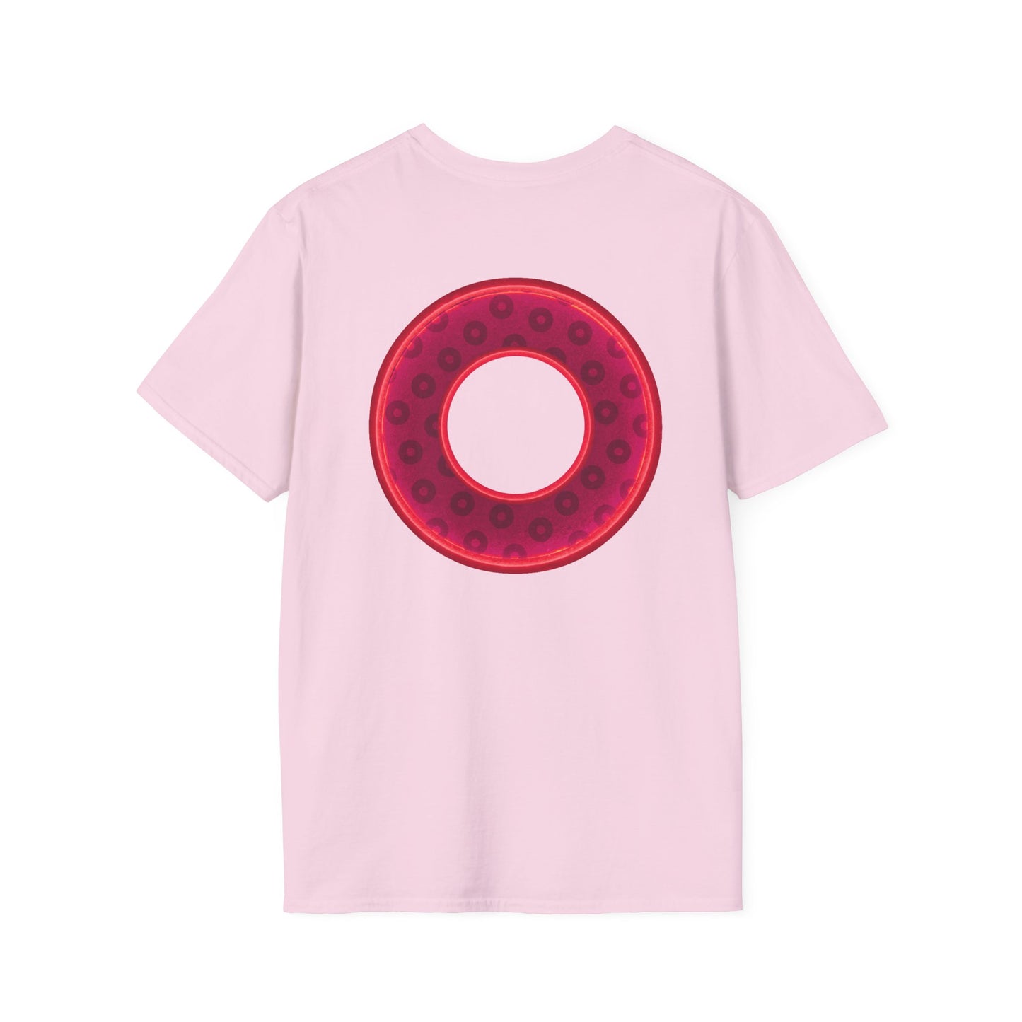 Plain Donuts/Unisex Soft-Style - "Plain Wide Mouthed Paradoxical Donuts" - dark red/bright red donuts