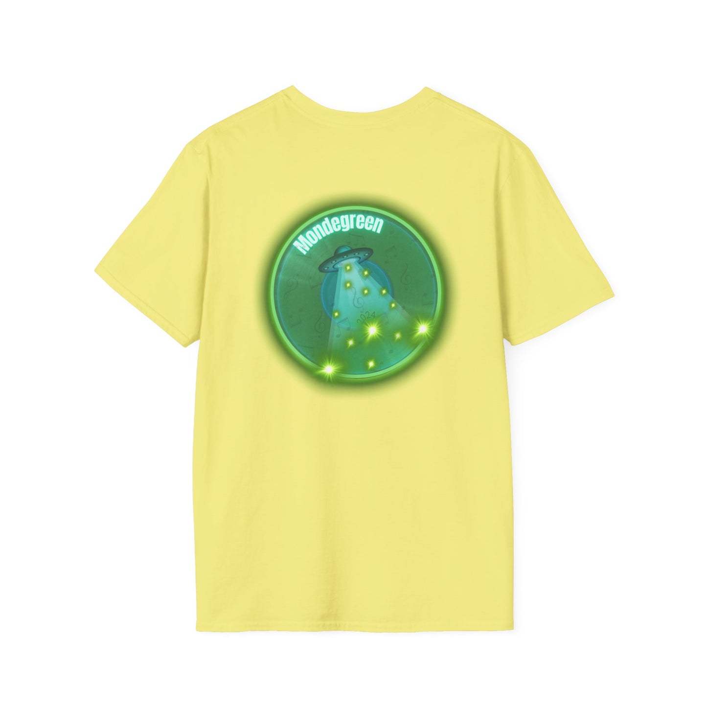 Classic Donut Tee - Unisex Soft-Style - "Close Encounters of the Delaware kind - Mondegreen Donut"  " variant 1 - green donut