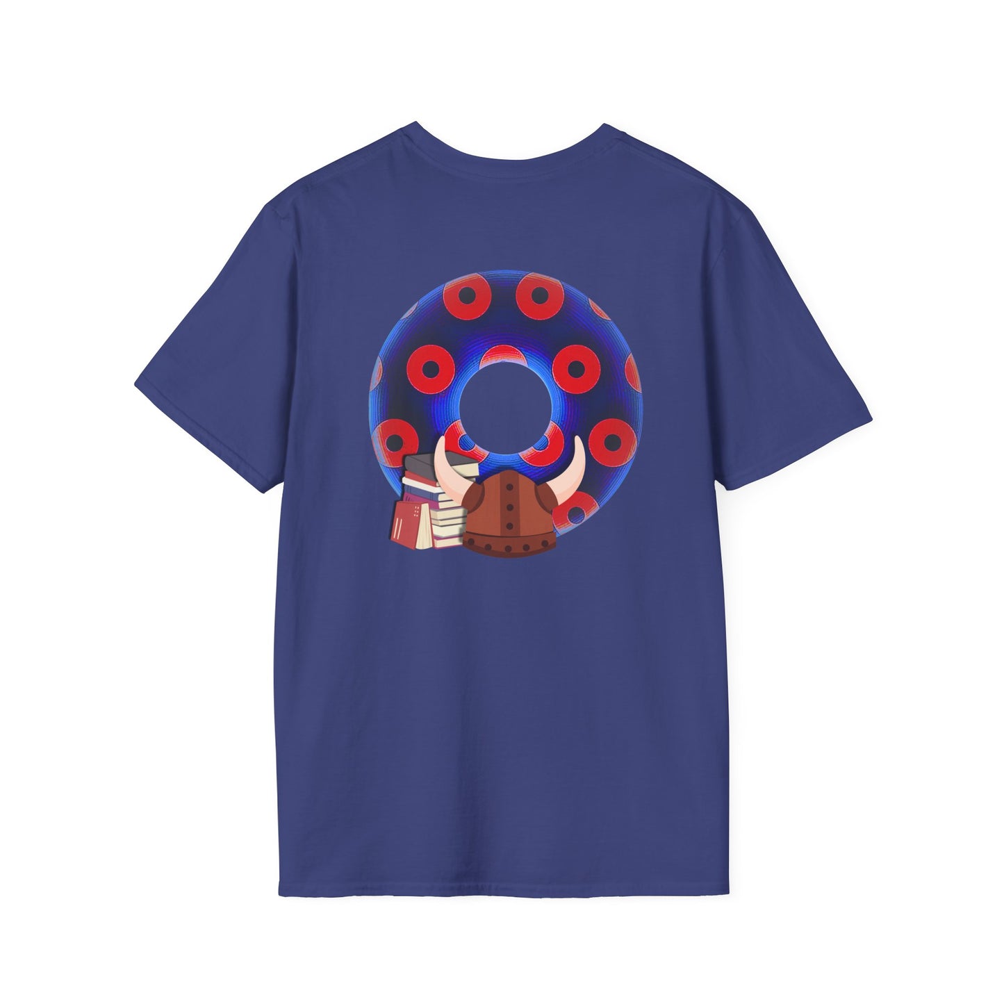 Classic Donut Tee - Unisex Soft-Style - "El Fuego Donut" - paradoxical blue/red donut