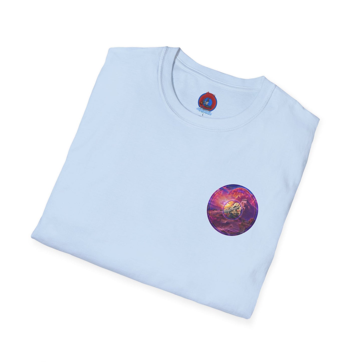 Classic Donut Tee - Unisex Soft-Style - "Icculus's Mountain Donuts " - series 1.0  - purple-ish donut
