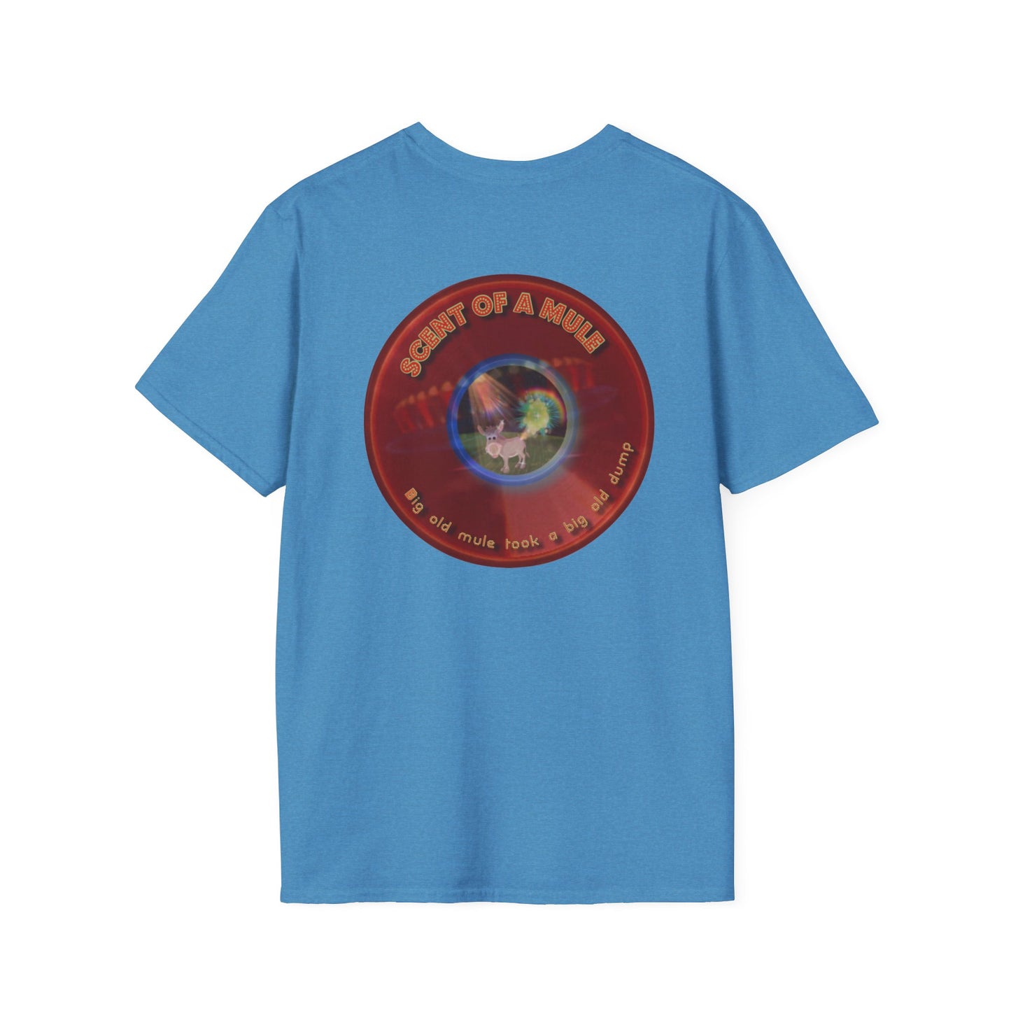 Classic Donut Tee - Unisex Soft-Style - "Mule Feed Donuts" - series 1.0 - variant 2 - red donut