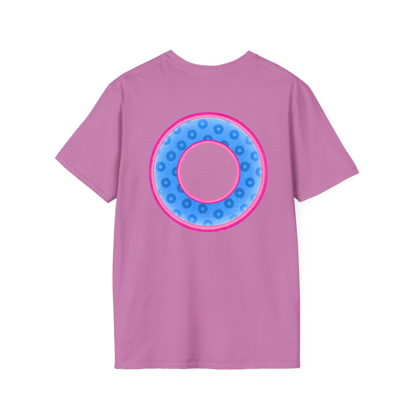 Plain Donuts/Unisex Soft-Style - "Plain Wide Mouthed Paradoxical Donuts" - light blue/pink donuts