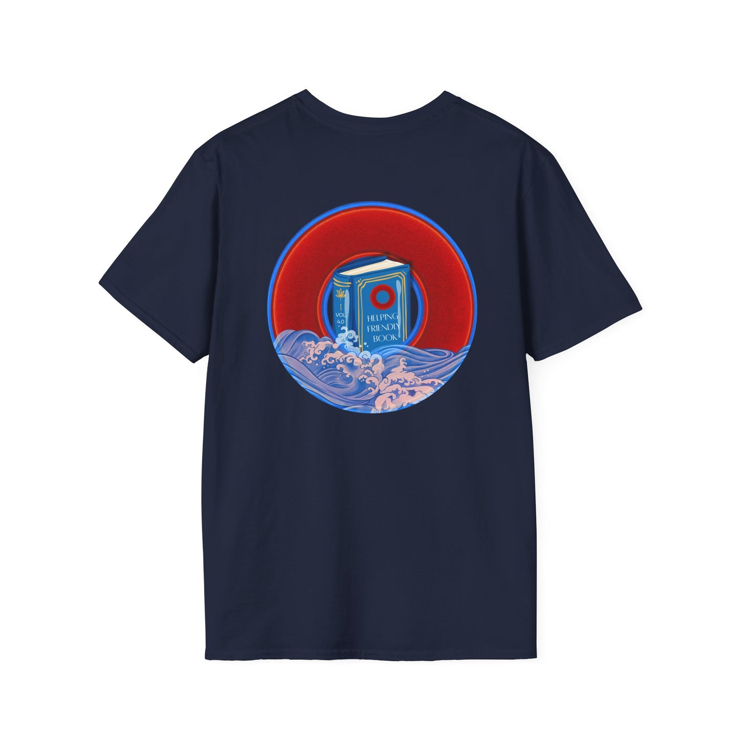 Classic Donut Tee - Unisex Soft-Style - "Helping Phriendly Donut Tee" - vivid red donut - w/flow - variant 3