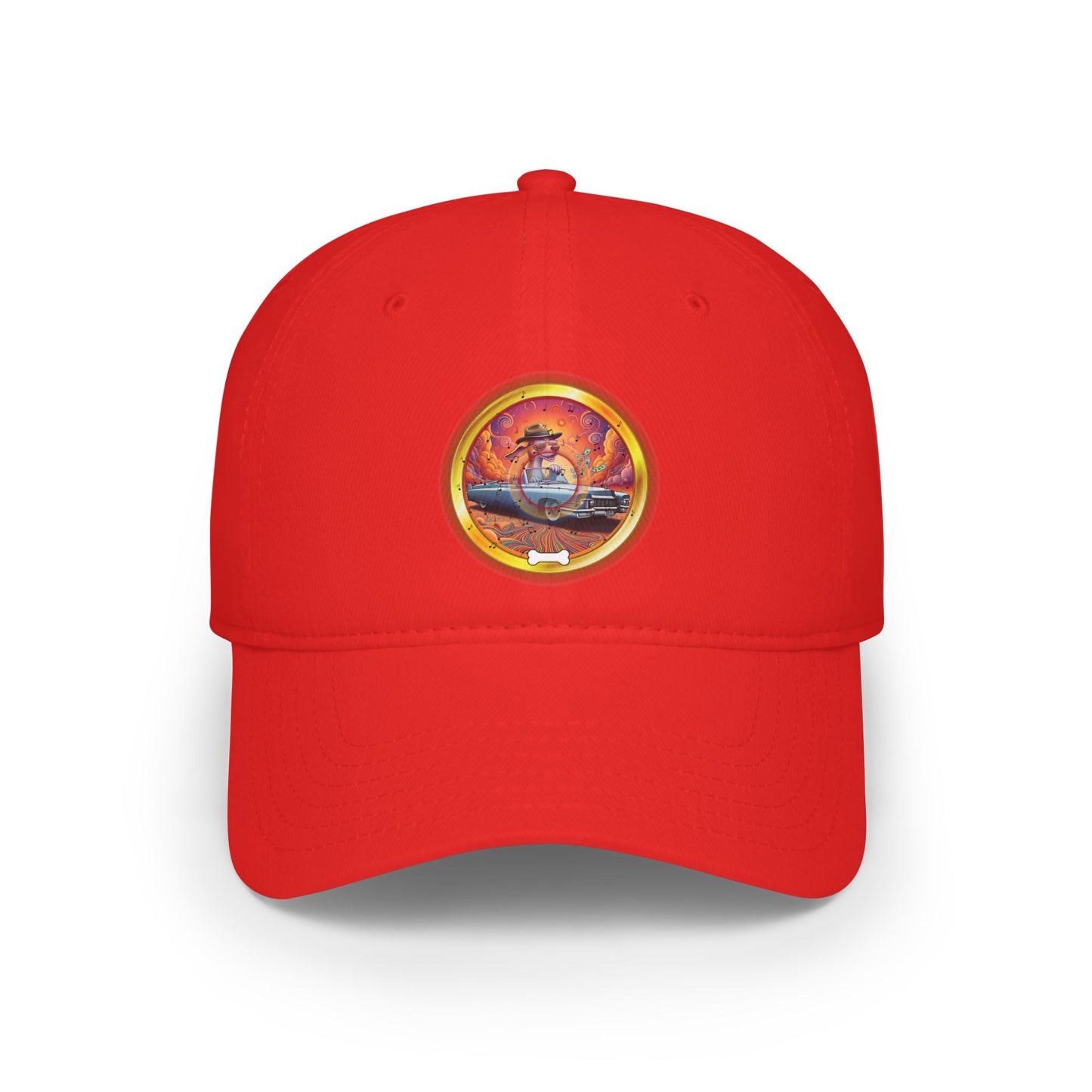 Lumpy Donut Baseball Cap - "Jimmy's Marathon Donut Cap" - variant 4 - golden pic donut w/