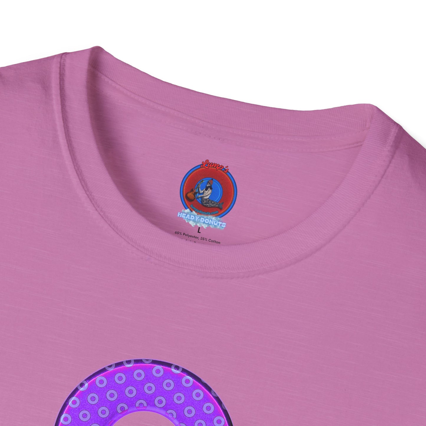 Plain Donuts/Unisex Soft-Style - "Plain Electric Paradoxical Donuts" - bright purple/light purple donuts