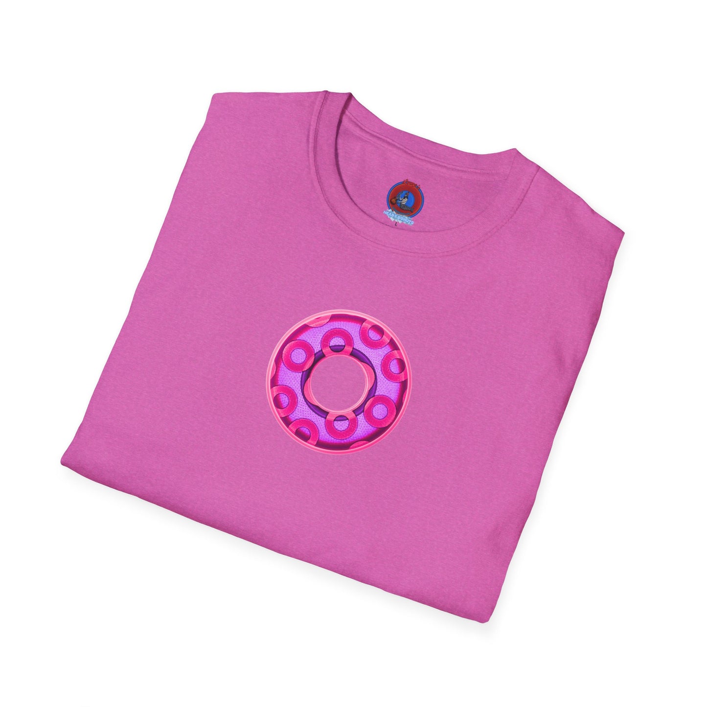Plain Donuts/Unisex Soft-Style - "Plain Rustic Paradoxical Donuts" - light purple/magenta donuts