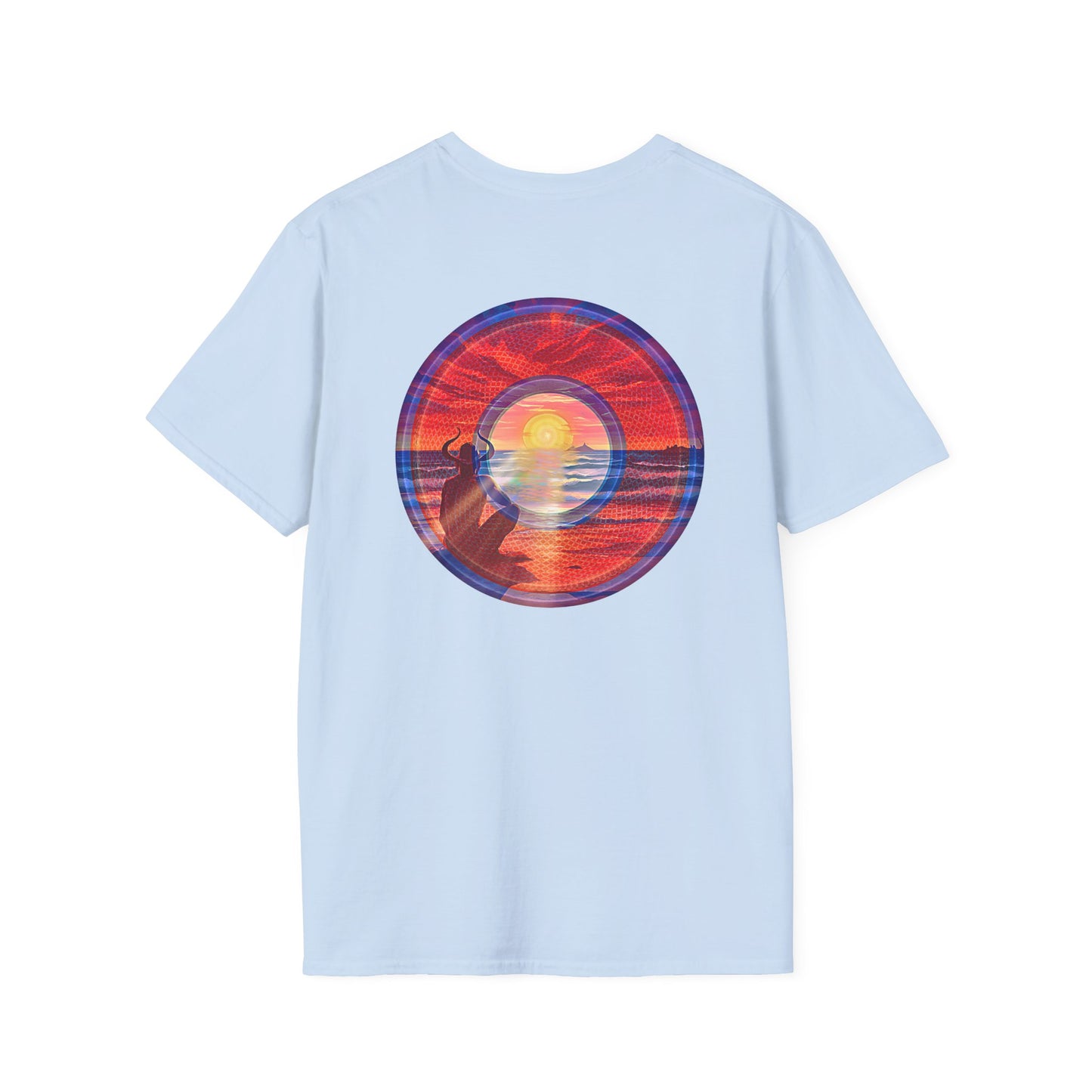 Classic Donut Tee - Unisex Soft-Style - "The Squirming Donut" - red picture donut