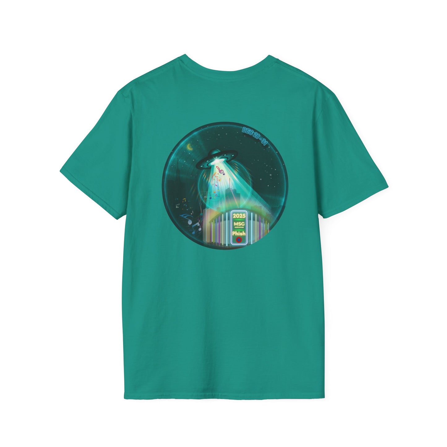 Classic Donut Tee - Unisex Soft-Style - "Secret Ingredient? MSG Of Course" - NYE Dec '24 - green donut