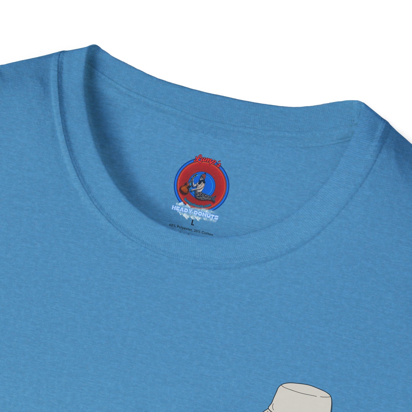 Classic Donut Tee - Unisex Soft-Style - "Gonzo Donut - Fear and Loathing in Gamehendge" - vivid red donut