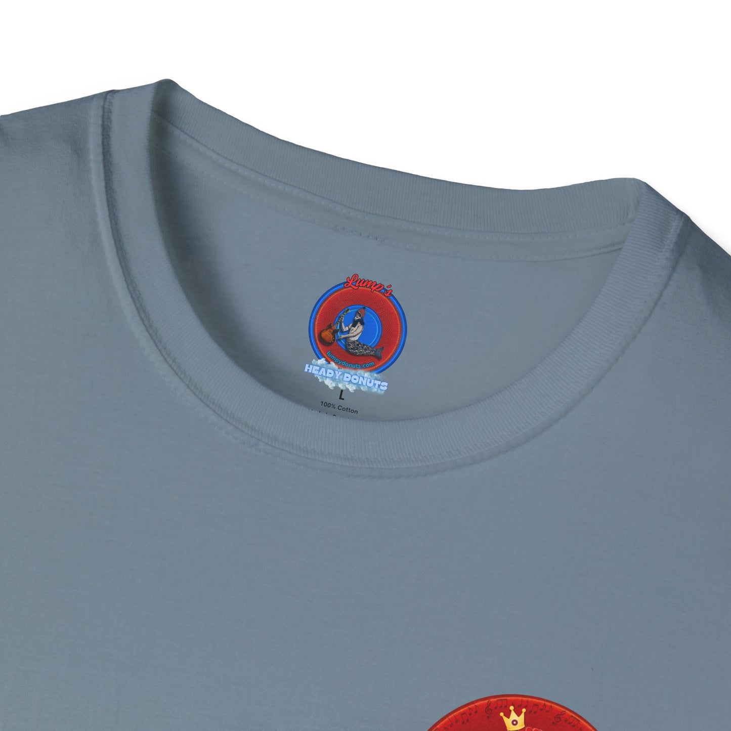 Classic Donut Tee - Unisex Soft-Style - "Princely Wooked Cream in a Can - YEMSG Donut " - vivid red donut