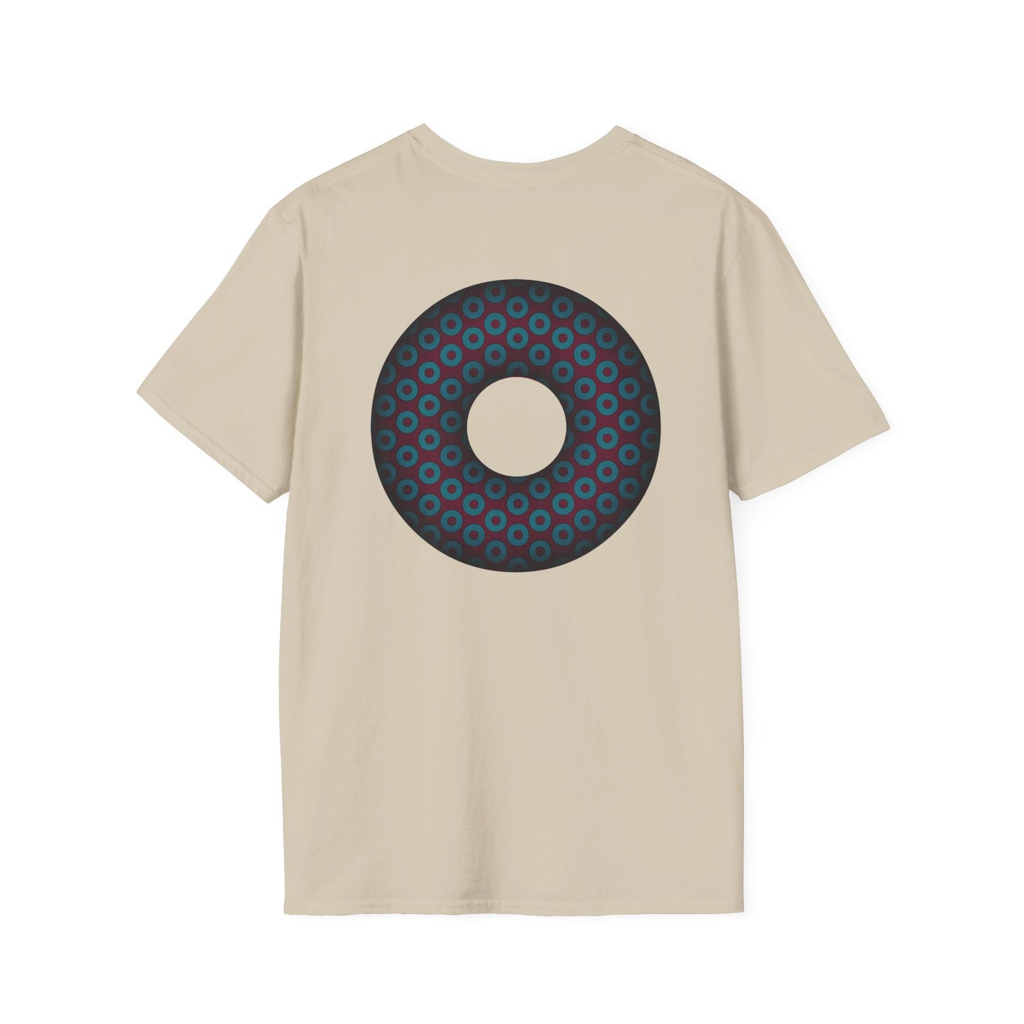 Plain Donuts/Unisex Soft-Style - "Plain Paradoxical Grided Donuts" - dark teal/dark purple donuts