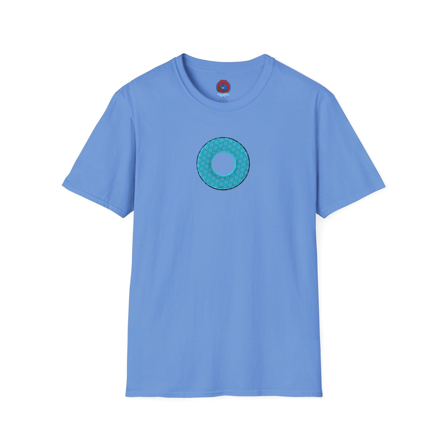 Plain Donuts/Unisex Soft-Style - "Plain Electric Paradoxical Donuts" - light teal/purple donuts
