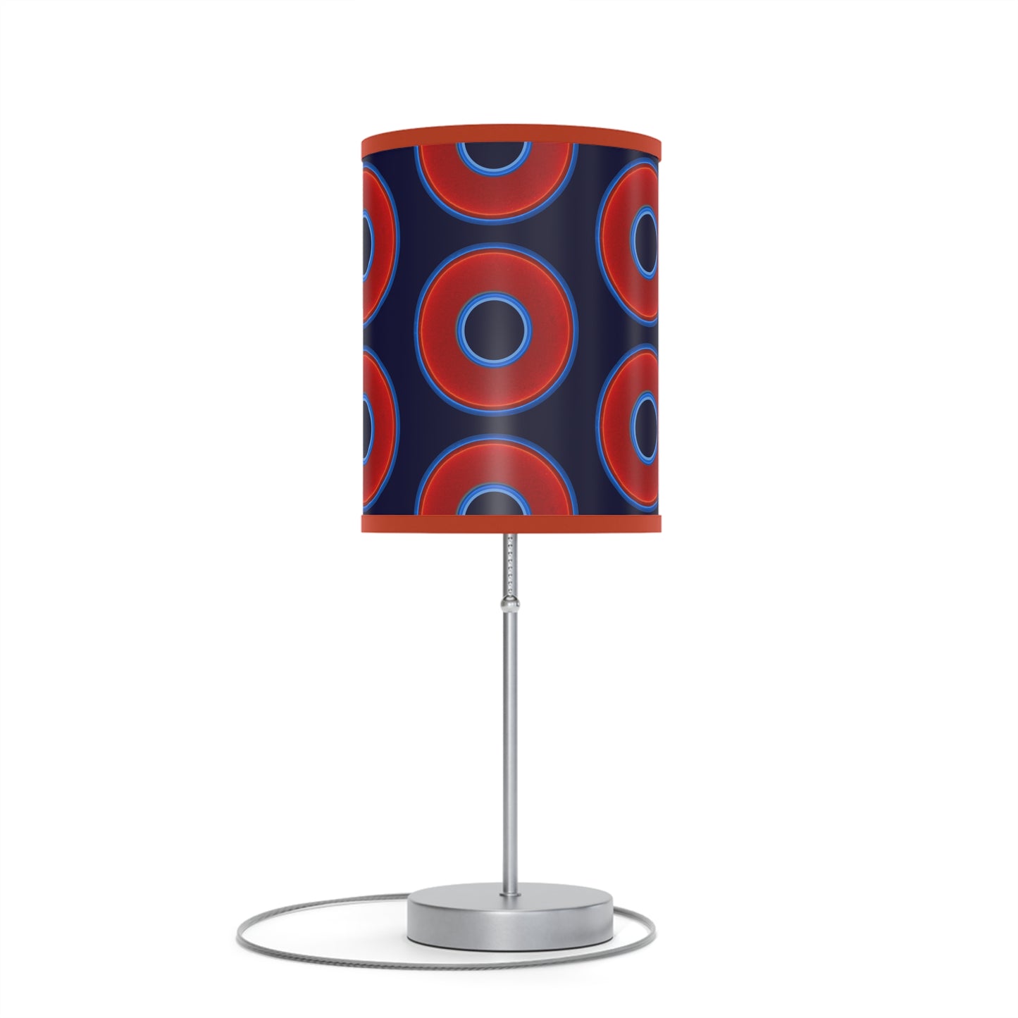 Lumpy Accent Lamps - red vivid donuts w/midnight blue background