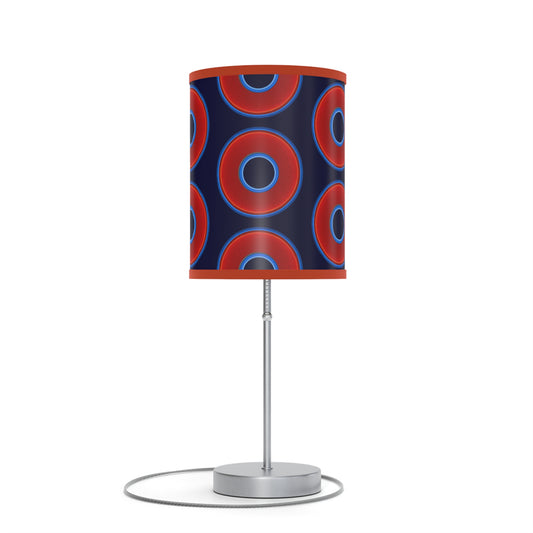 Lumpy Accent Lamps - red vivid donuts w/midnight blue background