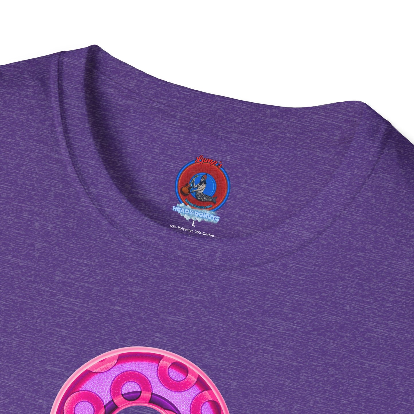 Plain Donuts/Unisex Soft-Style - "Plain Rustic Paradoxical Donuts" - light purple/magenta donuts