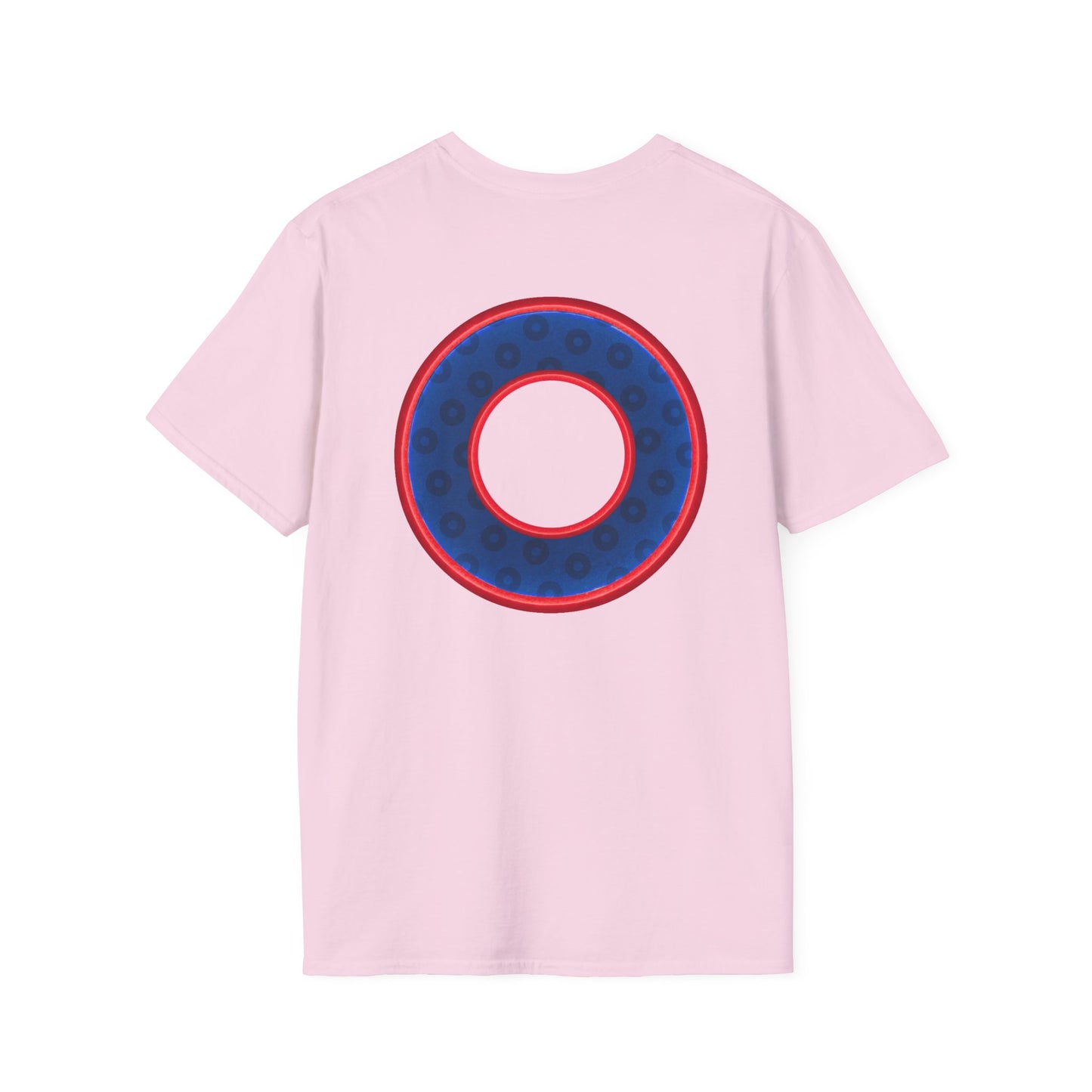 Plain Donuts/Unisex Soft-Style - "Plain Wide Mouthed Paradoxical Donuts" - dark blue/red donuts
