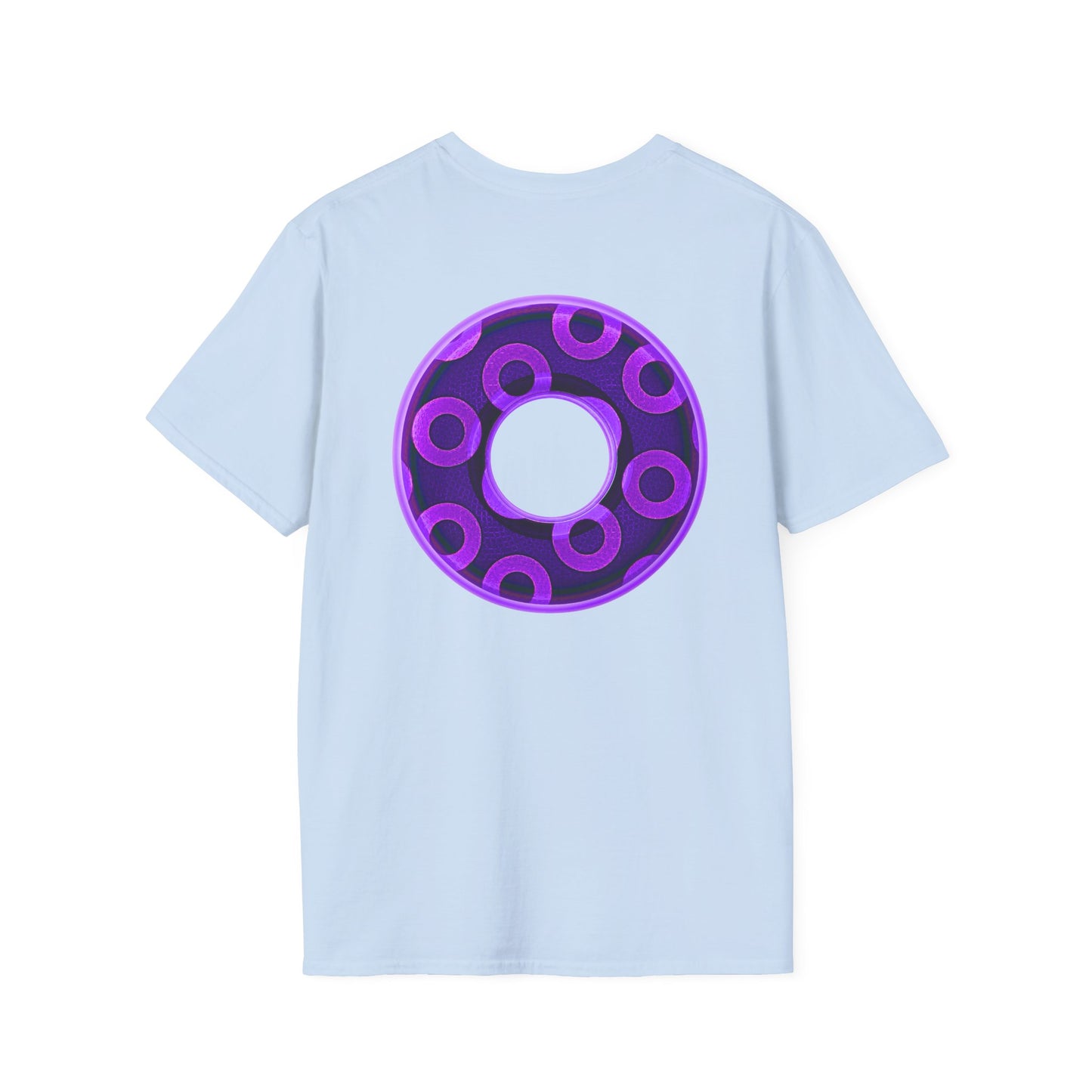 Plain Donuts/Unisex Soft-Style - "Plain Rustic Paradoxical Donuts" - light purple/dark purple donuts
