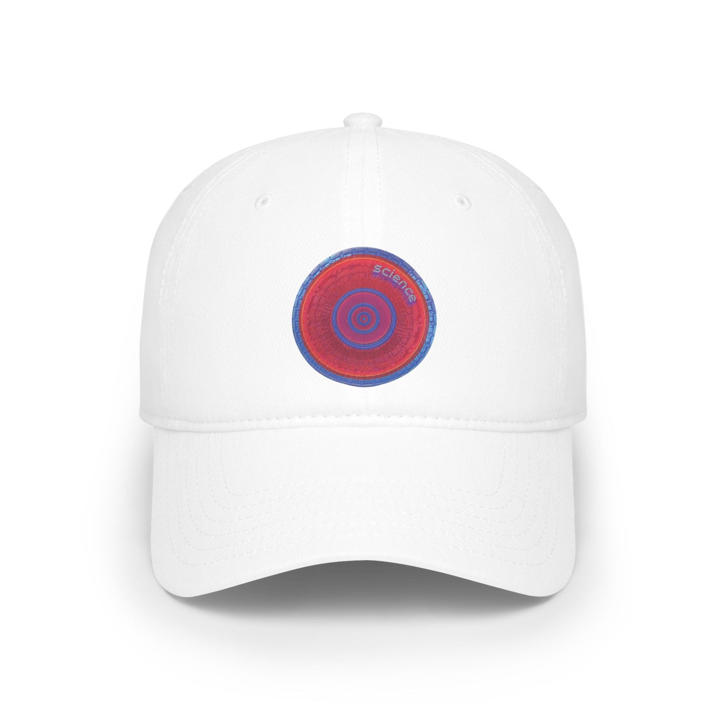 Lumpy Donut Baseball Cap - "Tube Donut Cap" - vivid red tube donut w/