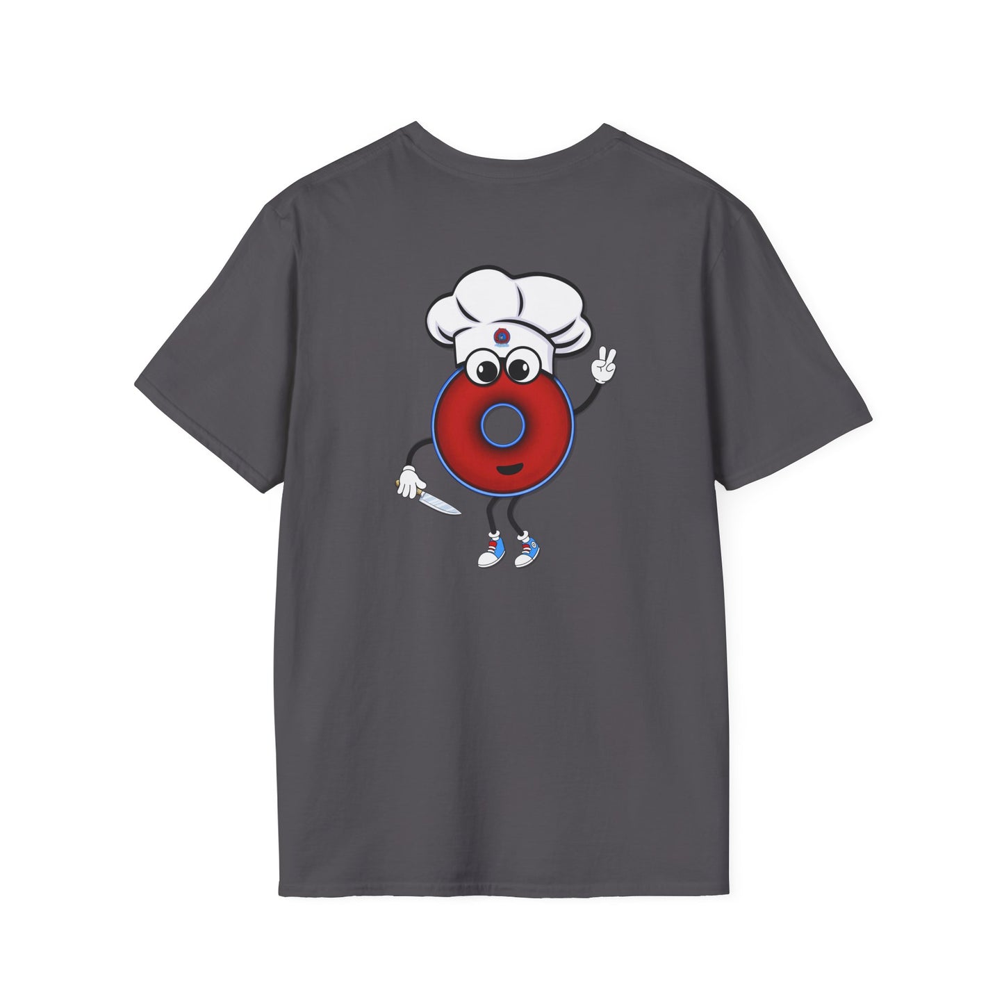 Classic Donut Tee - Unisex Soft-Style - "My Phriend the Donut" - plump vivid red donut