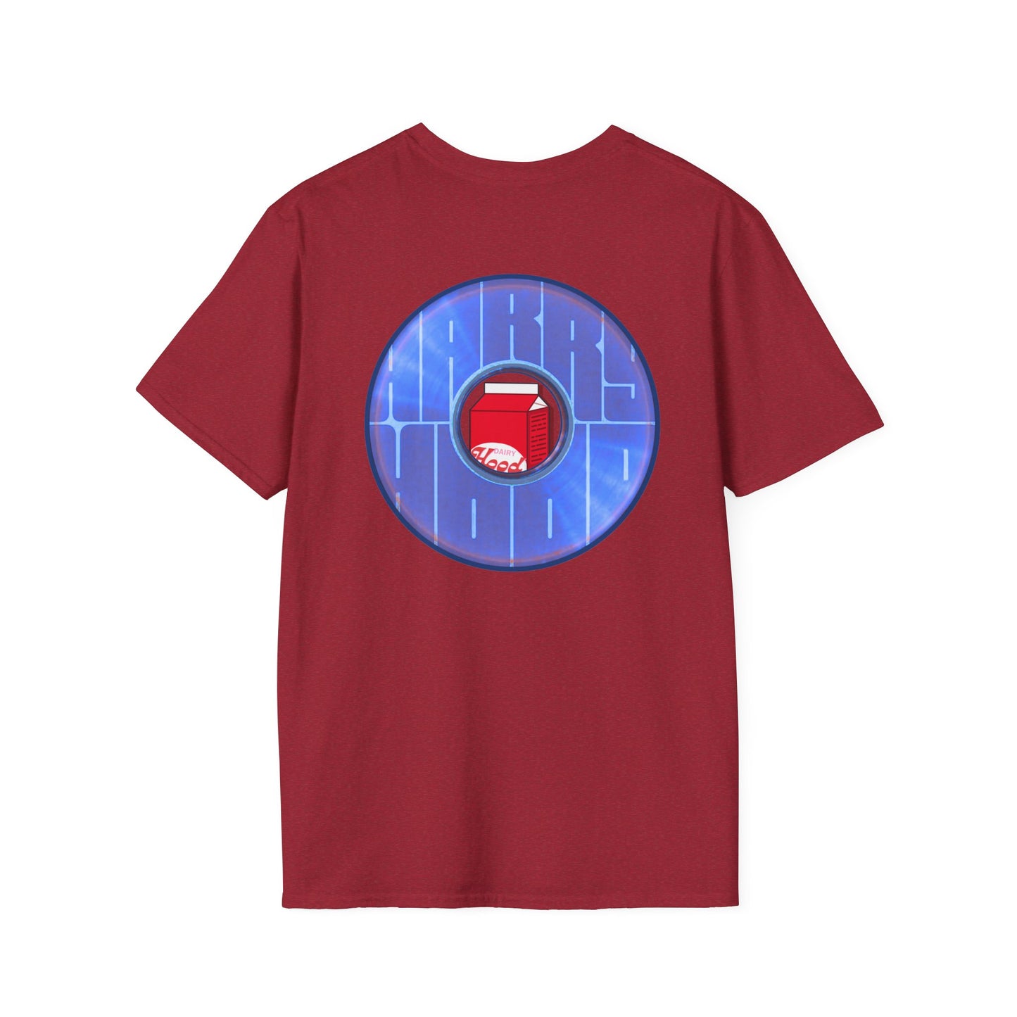 Classic Donut Tee - Unisex Soft-Style - "Harry Left His Shirt" - series 1.0  - variant 3 - purple/blue donut