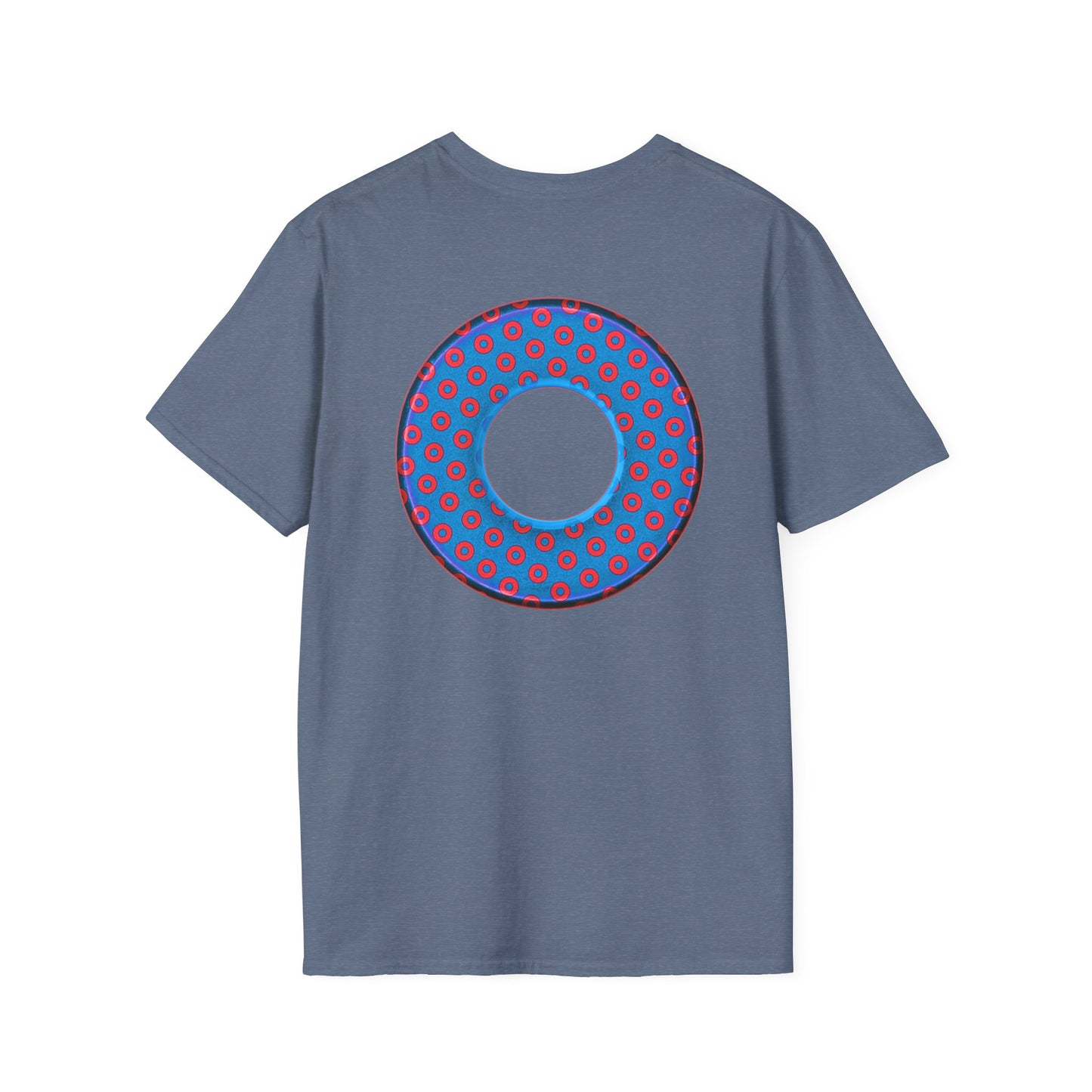 Plain Donuts/Unisex Soft-Style - "Plain Electric Paradoxical Donuts" - royal blue/red donuts