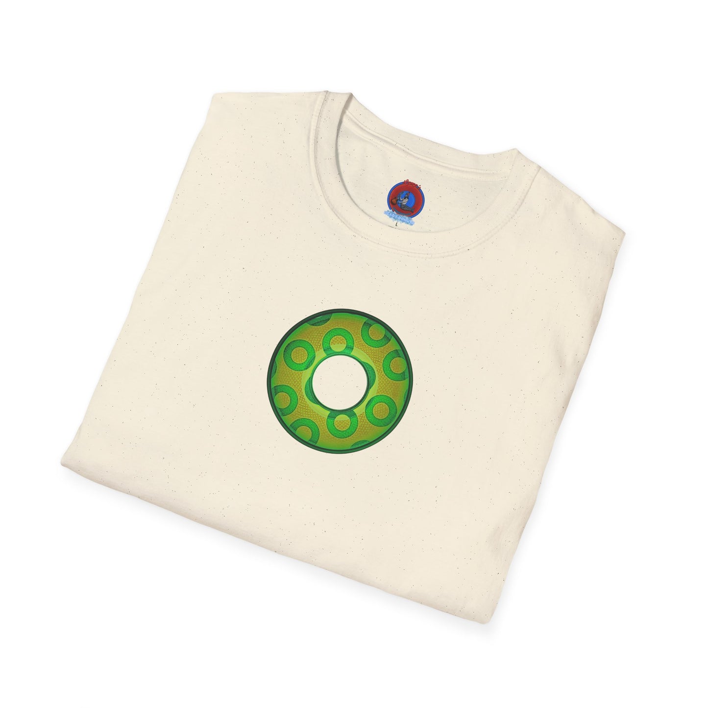 Plain Donuts/Unisex Soft-Style - "Plain Rustic Paradoxical Donuts" - gold/light green donuts
