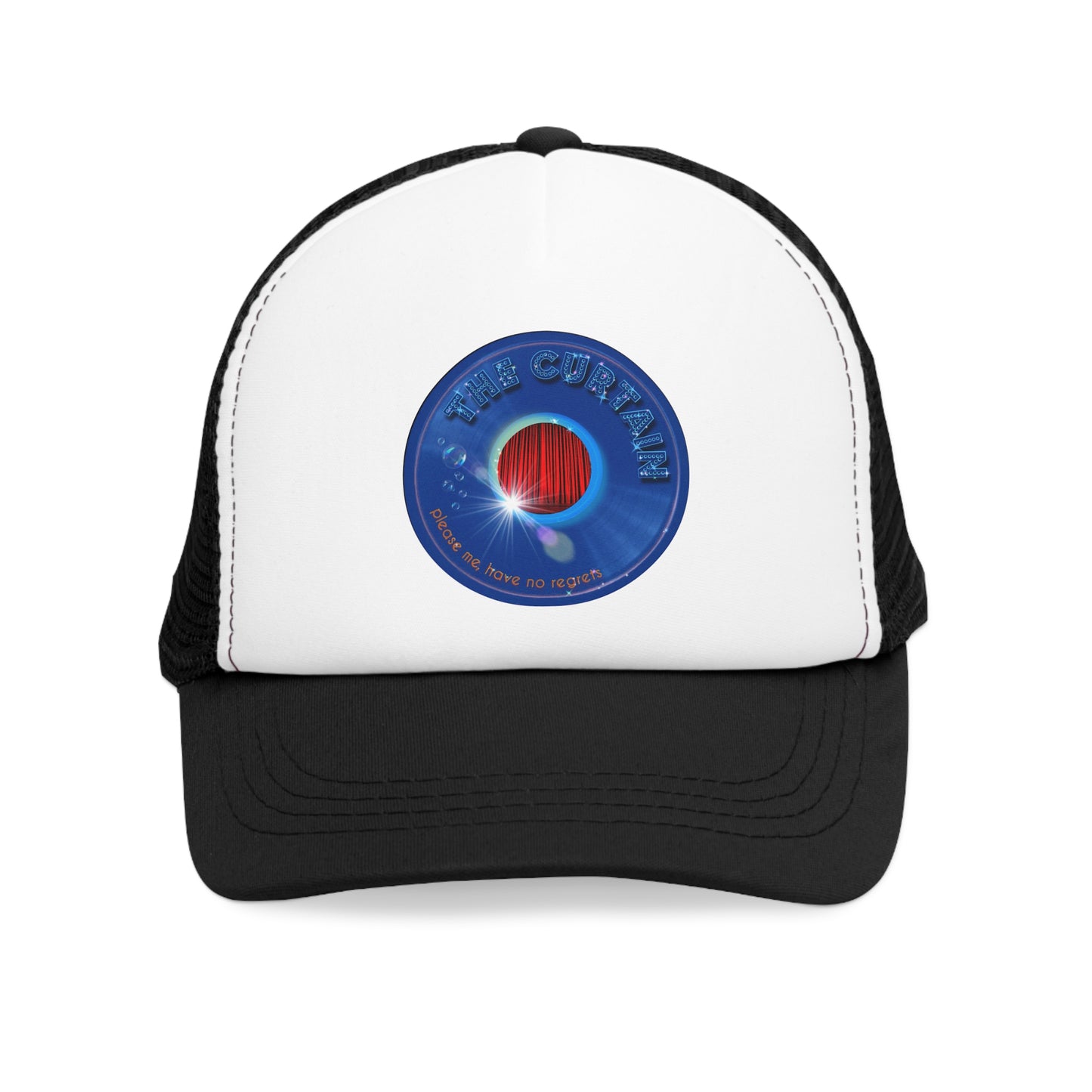 Lumpy Trucker Hat - "The Donut Without " - variant 1 - blue donut