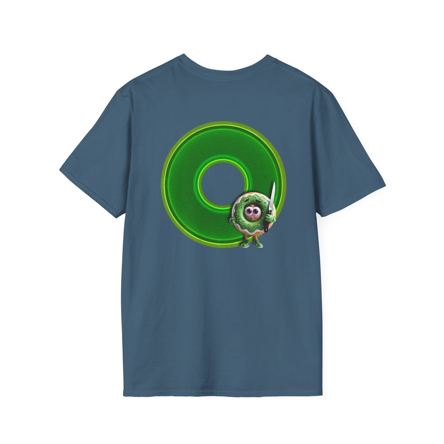 Classic Donut Tee - Unisex Soft-Style - "My Friend the Donut " - series 1.0  - variant 4 - green donut