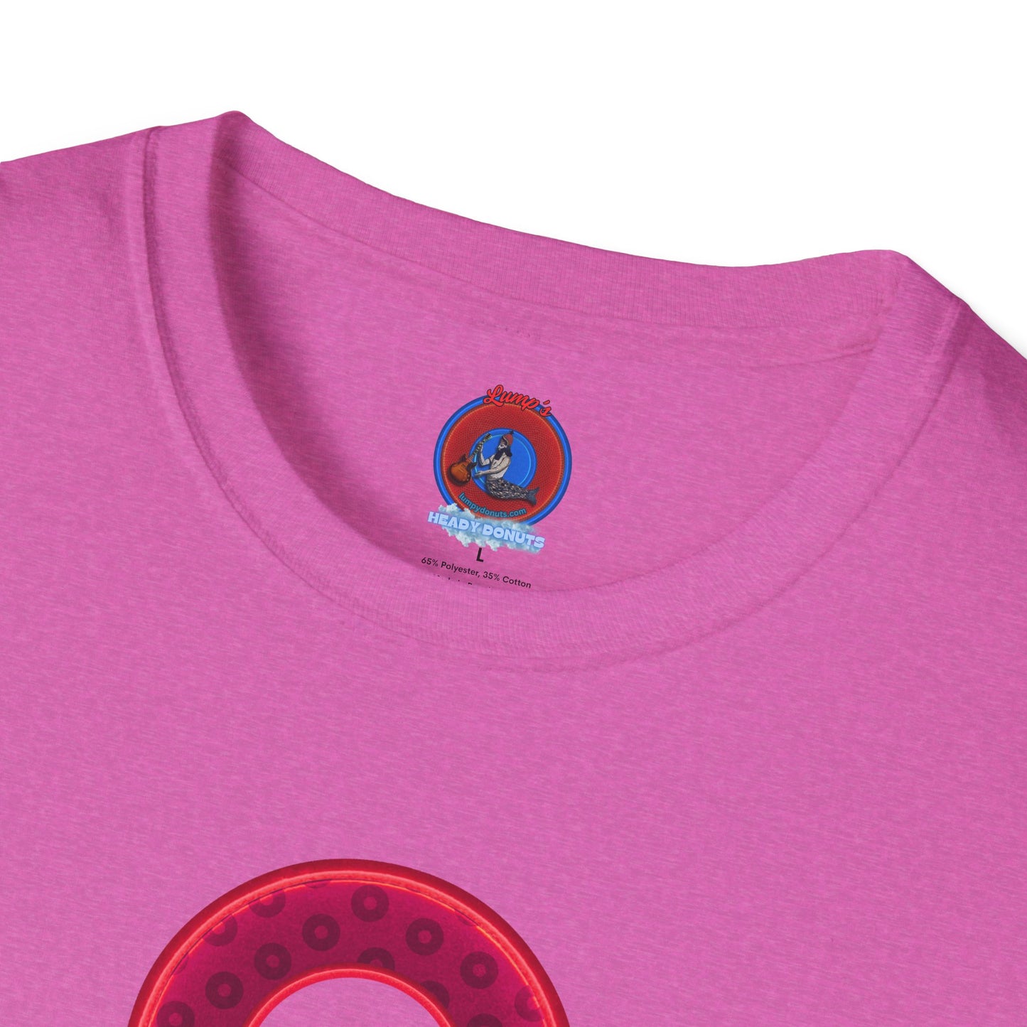 Plain Donuts/Unisex Soft-Style - "Plain Wide Mouthed Paradoxical Donuts" - dark red/bright red donuts