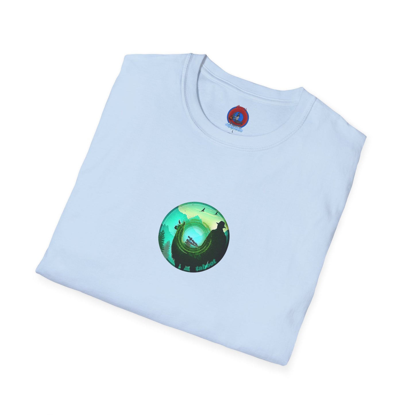 Lumpy Coffee Traders Tee - Unisex Soft-Style - "Taboo, taboot!" - paradoxical logo donut - variant 1