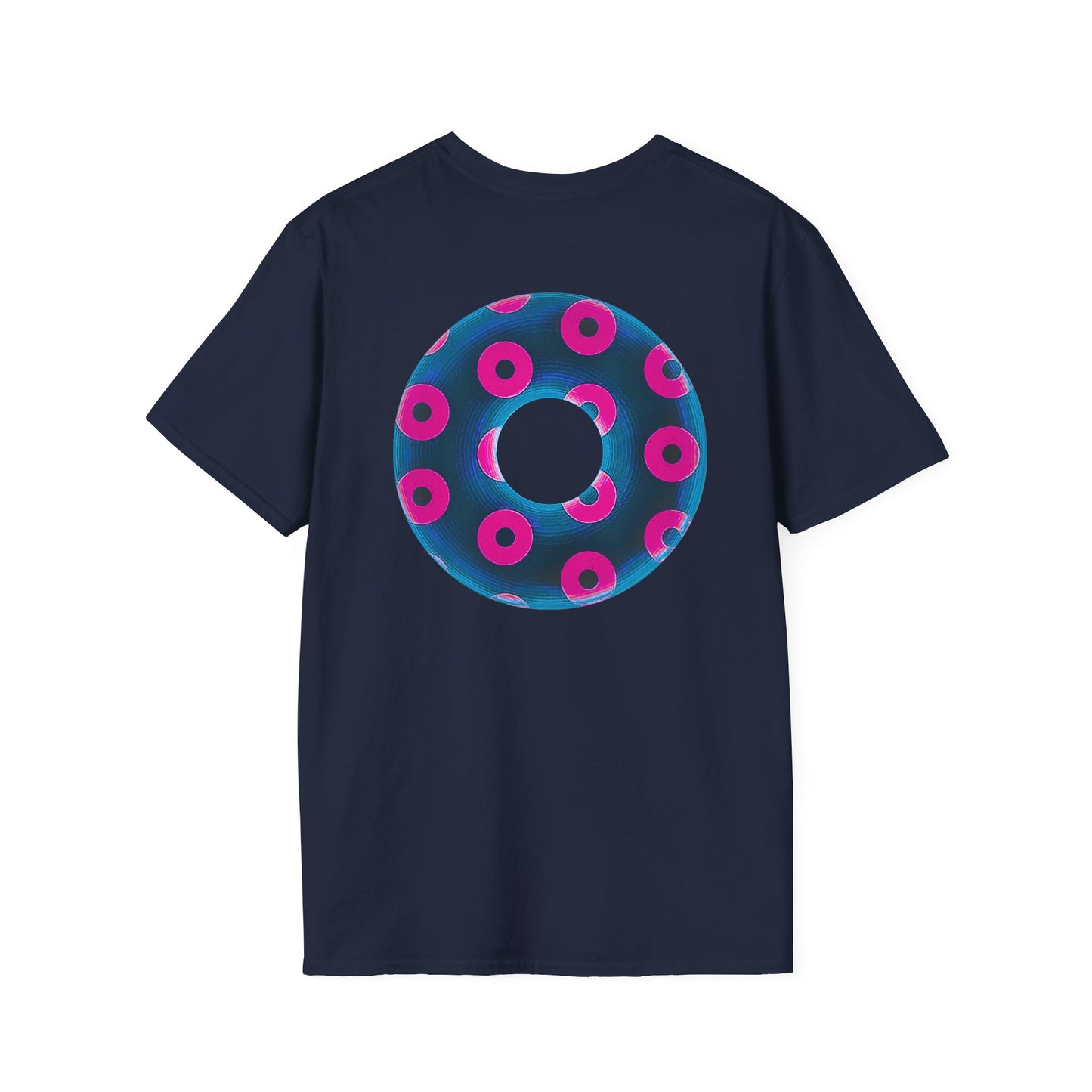 Plain Donuts/Unisex Soft-Style - "Plain Blimpy Paradoxical Donuts" - royal blue/vivid magenta donuts