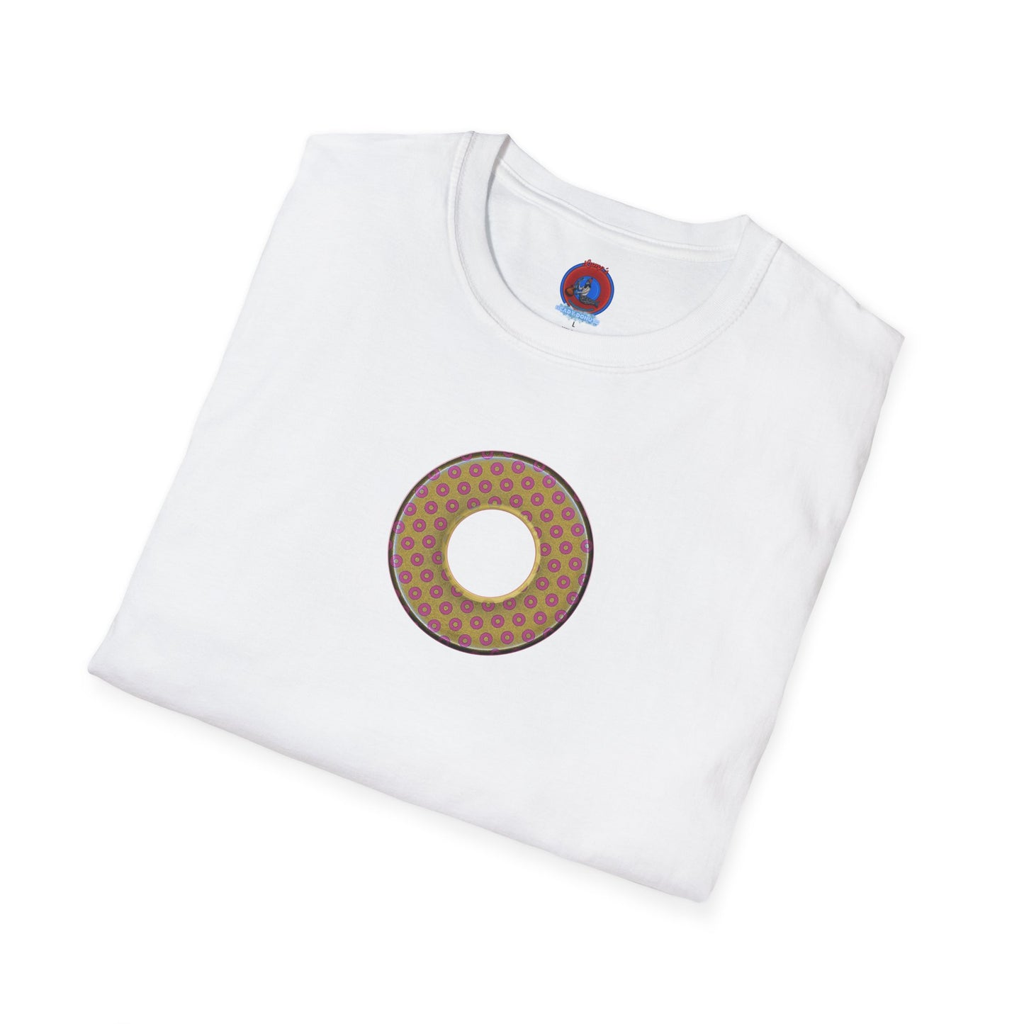 Plain Donuts/Unisex Soft-Style - "Plain Electric Paradoxical Donuts" - gold/pink donuts