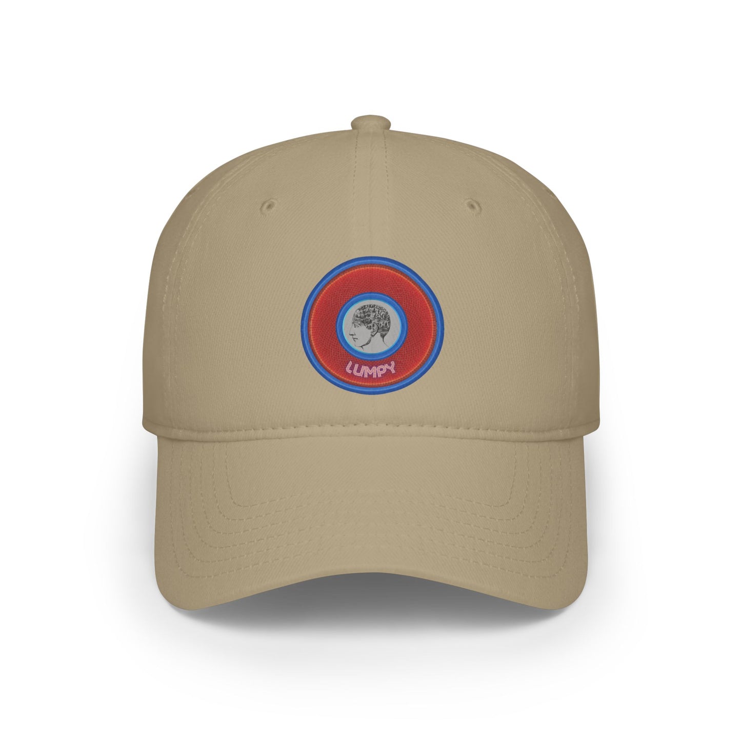 Lumpy Donut Baseball Cap - "Carini's Lumpy Donut" - variant 1 - rustic blue donut w/
