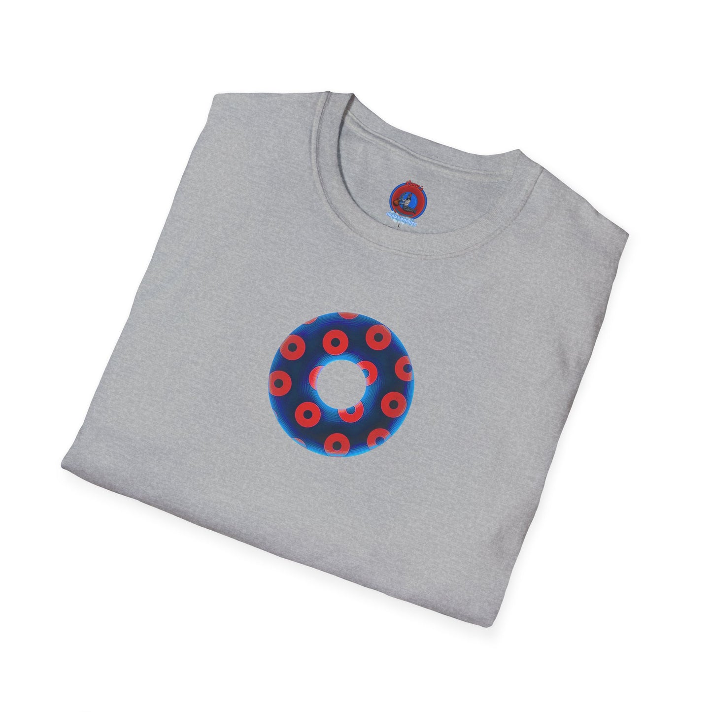 Plain Donuts/Unisex Soft-Style - "Plain Blimpy Paradoxical Donuts" - royal blue/bright red donuts