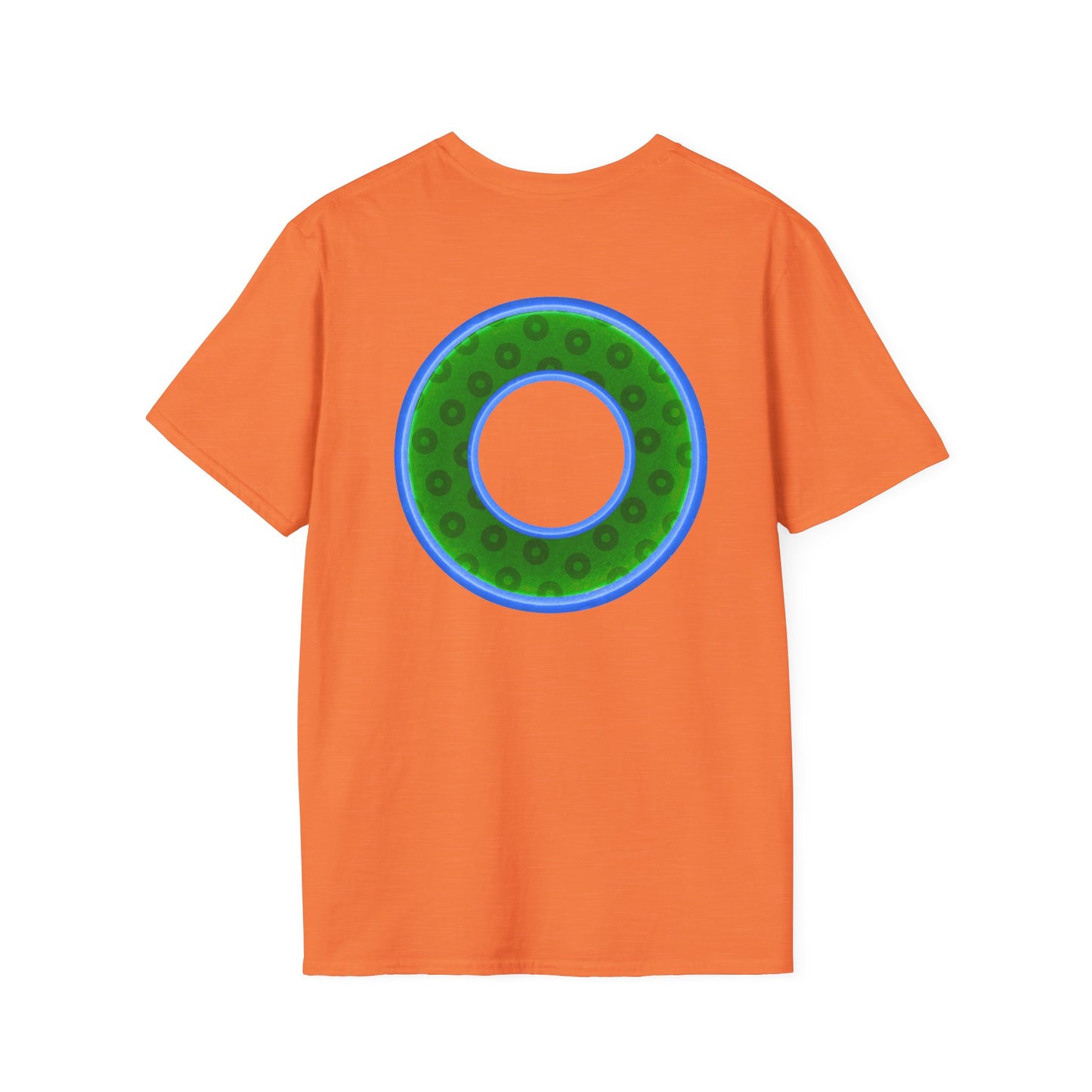 Plain Donuts/Unisex Soft-Style - "Plain Wide Mouthed Paradoxical Donuts" - green/light blue donuts