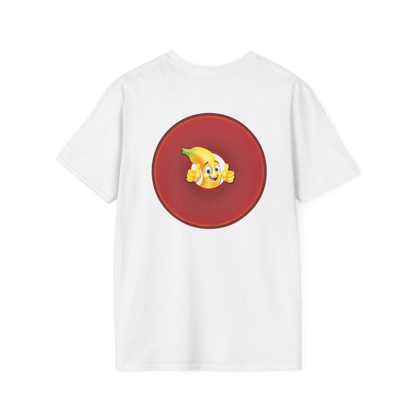 Classic Donut Tee - Unisex Soft-Style - "Dis' sheet, it's bananas!" - series 1.0 - variant 2 - red donut