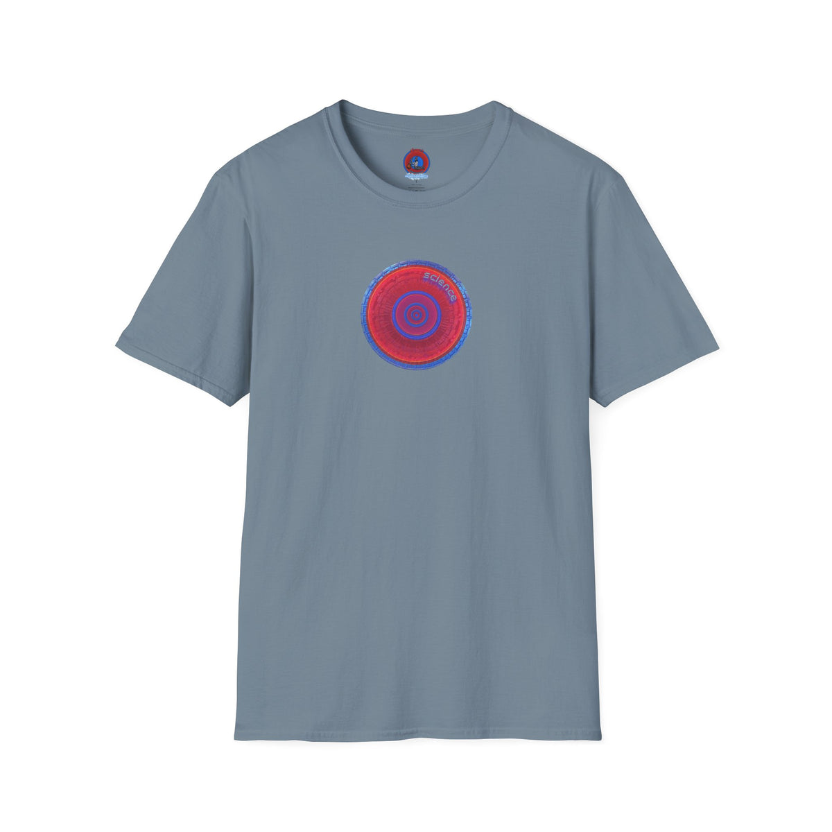Classic Donut Tee - Unisex Soft-Style - "Tube Donuts" - series 1.0 - red donut/lighter blue bordering