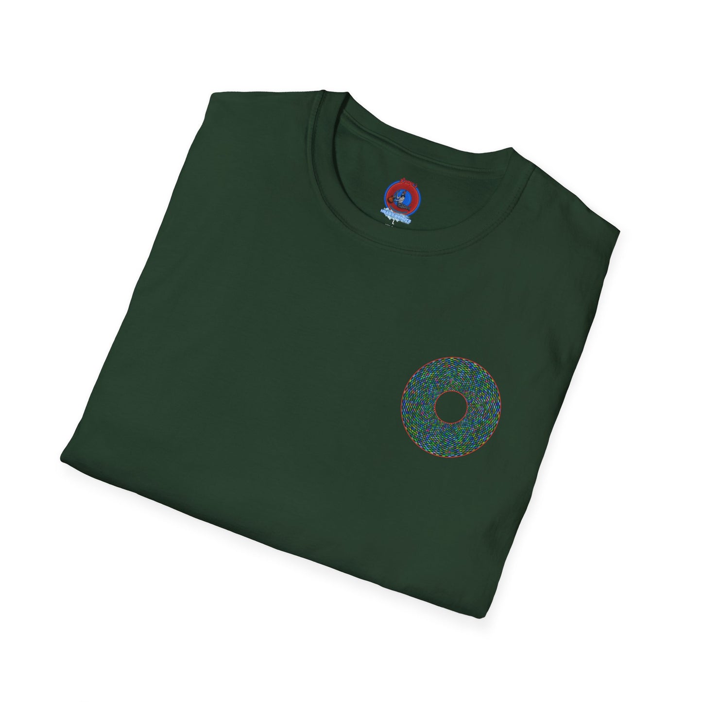 Donut Classic Donut Tee - Unisex Soft-Style - "The Pixilated Donut" - series 1.0 - multi-color donut