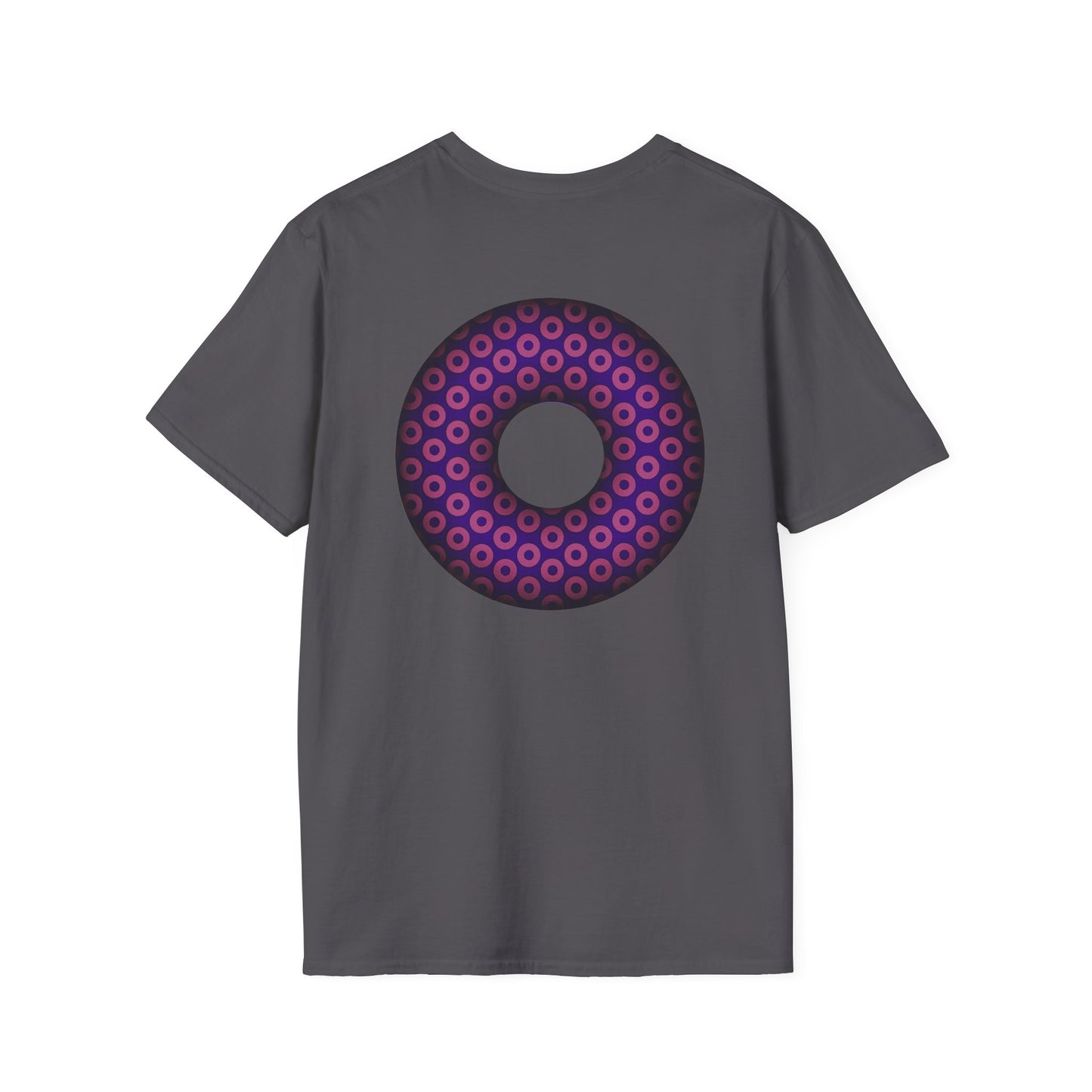 Plain Donuts/Unisex Soft-Style - "Plain Paradoxical Grided Donuts" - magenta/purple donuts