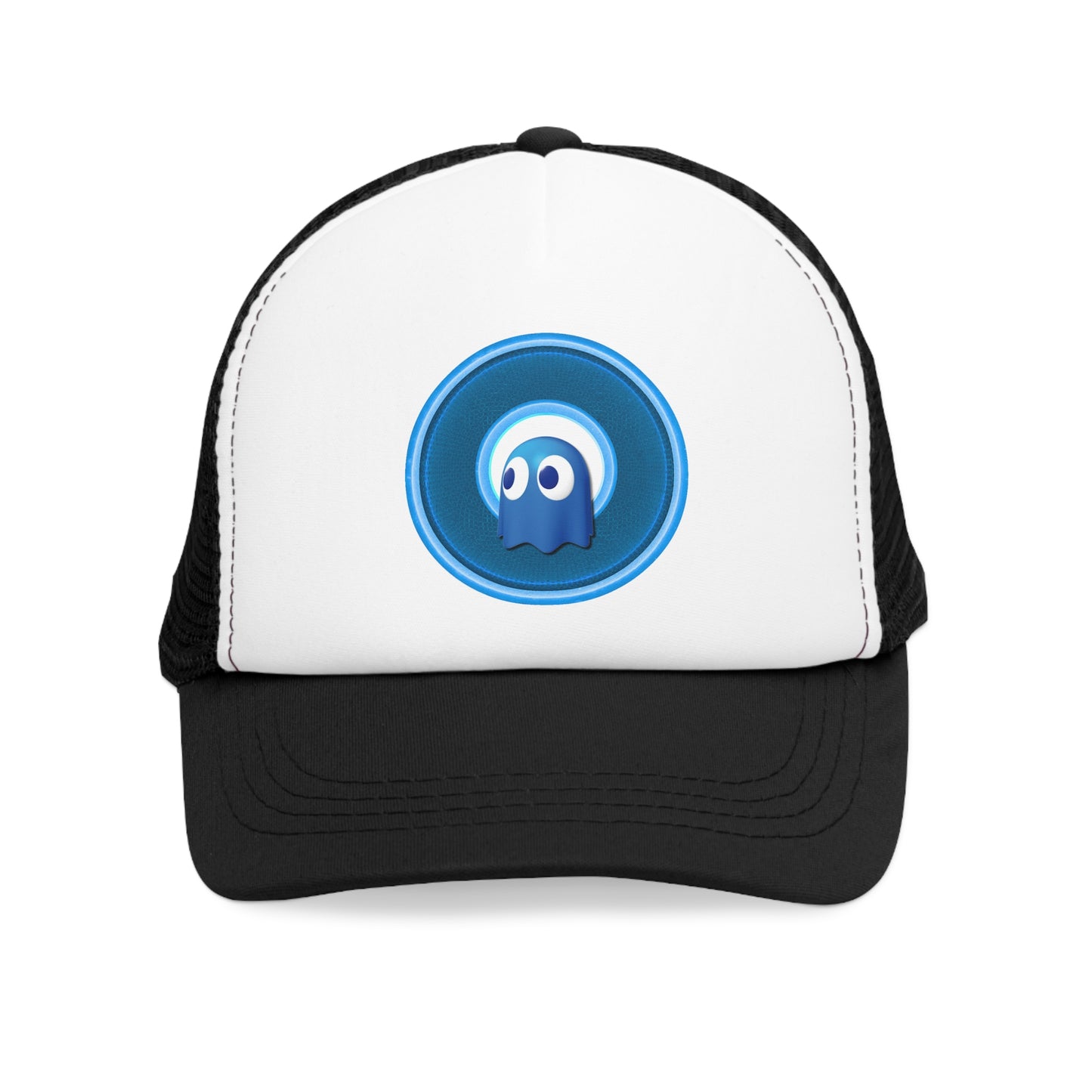 Lumpy Trucker Hat - "Story of the Donut - a Ghostly Good Time" - variant 1 - blue donut