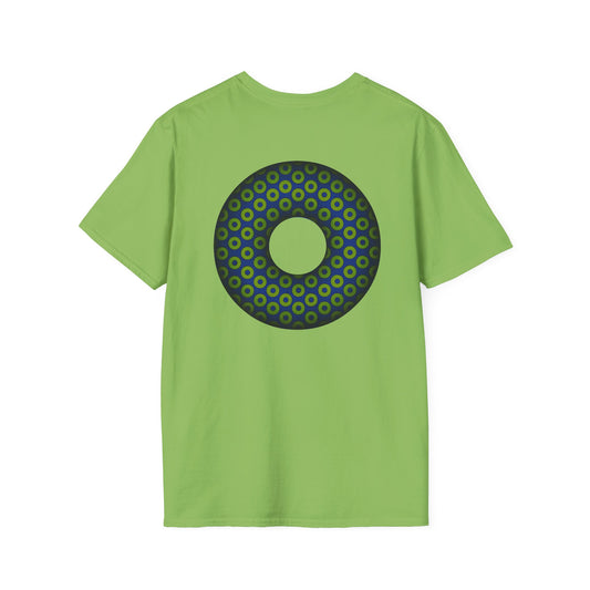 Plain Donuts/Unisex Soft-Style - "Plain Paradoxical Grided Donuts" - lime/dark blue donuts