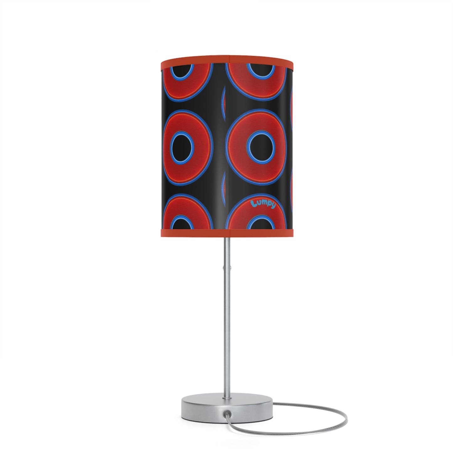 Lumpy Accent Lamps - red vivid donuts w/black background
