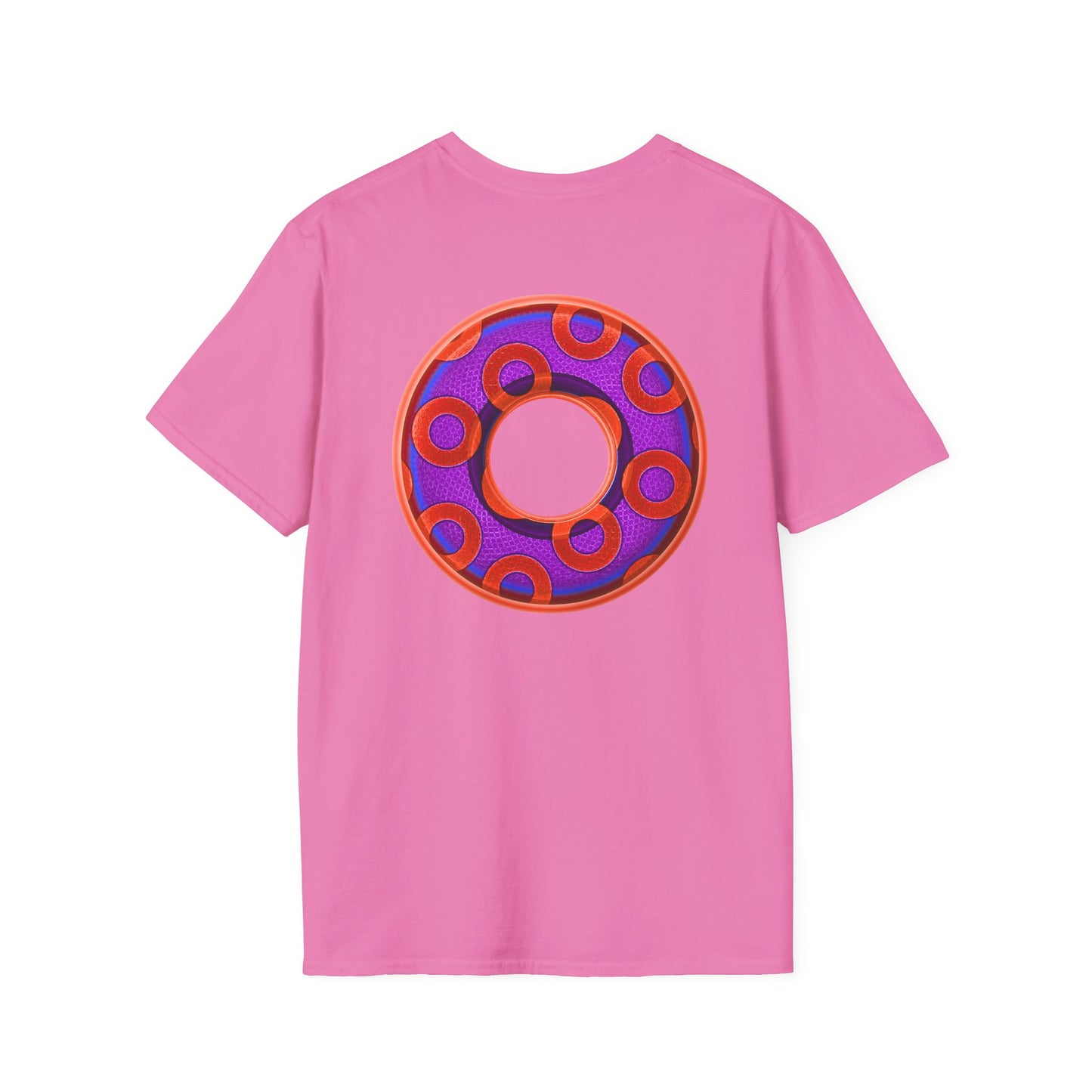 Plain Donuts/Unisex Soft-Style - "Plain Rustic Paradoxical Donuts" - purple/red donuts